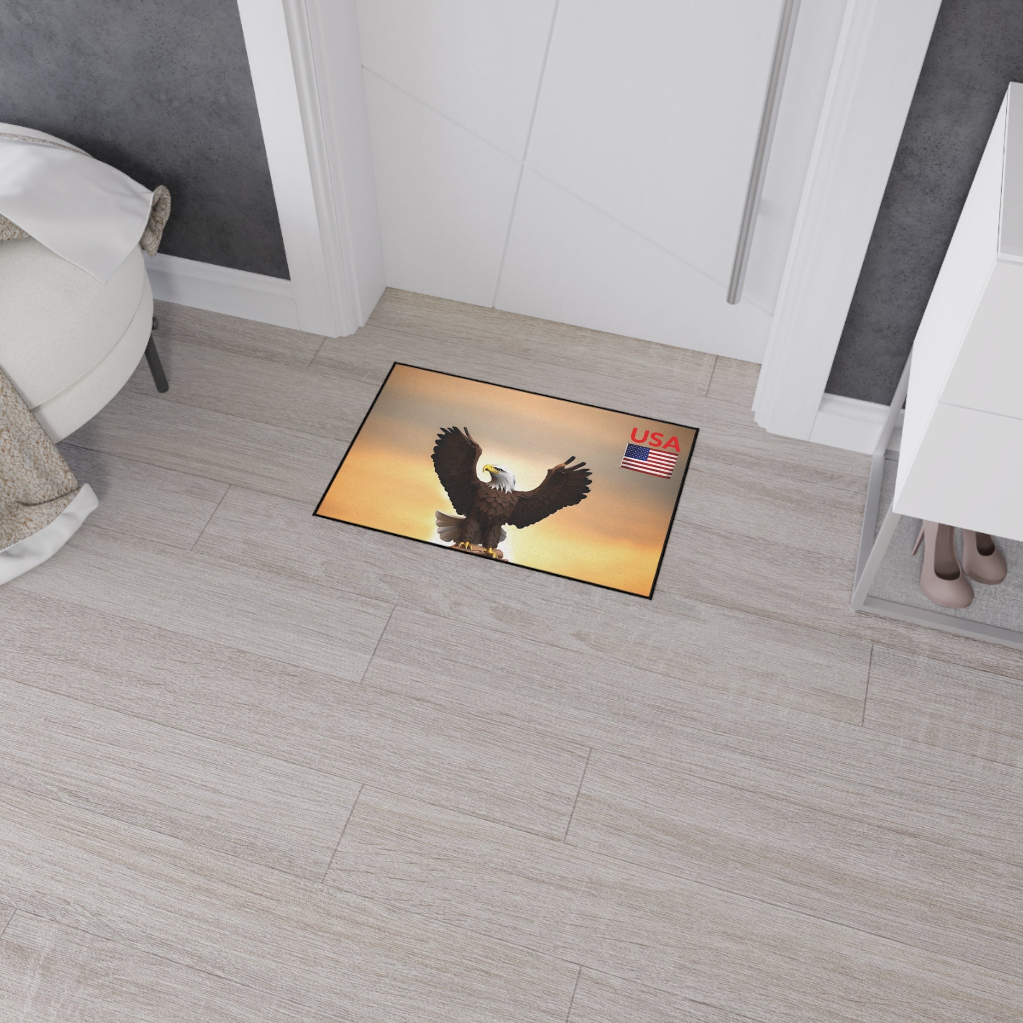 Floor Mat - Eagle Sunset Landscape, Great Gift for Christmas