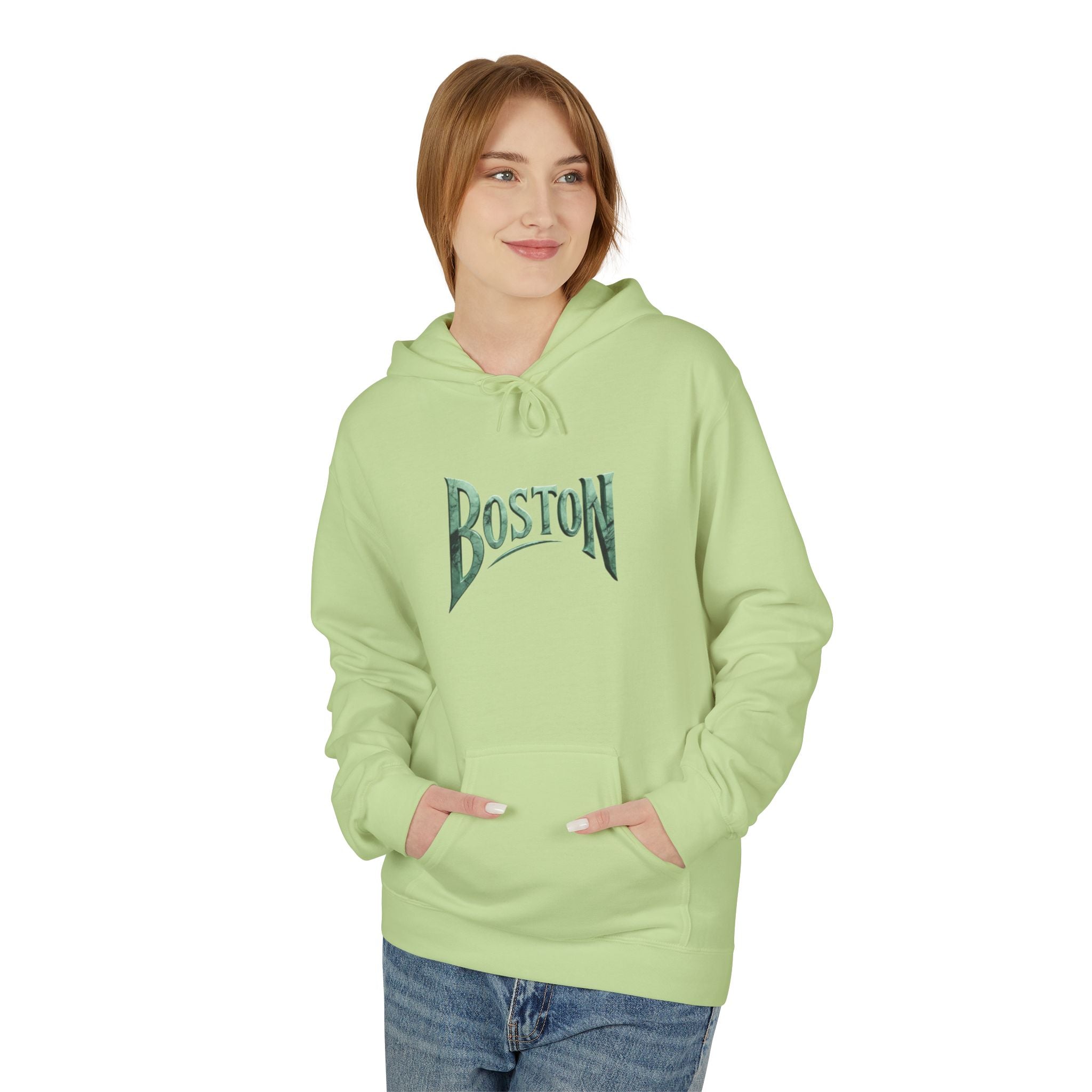 Cozy Boston Fleece Hoodie, Perfect Gift for College Students, Travel Essential, Casual Wear, Boston Souvenir, Unisex Apparel