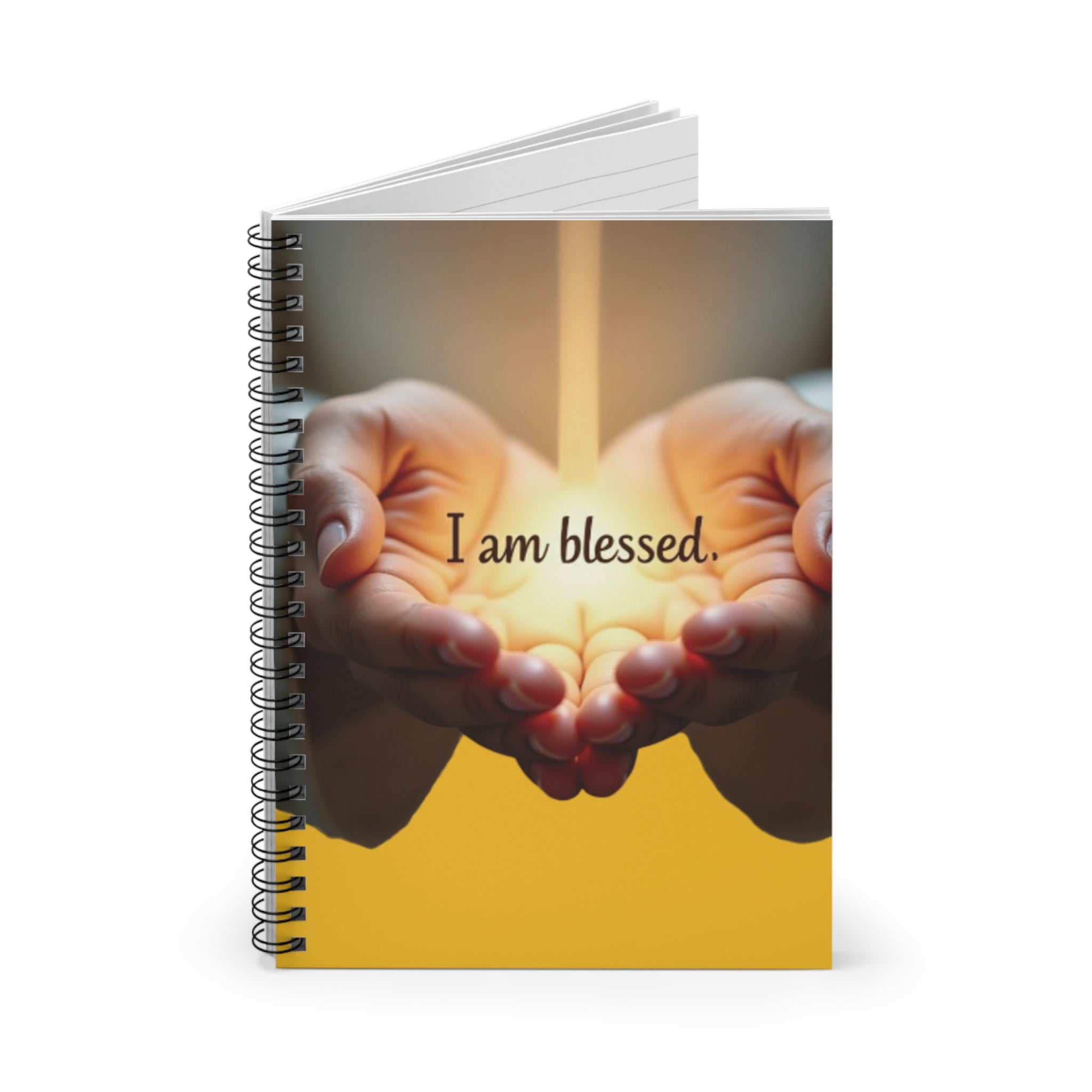 Inspirational Spiral Notebook - I Am Blessed | Gratitude Journal, Daily Affirmations, Gift for Her, Writing Journal, Self-Care Planner
