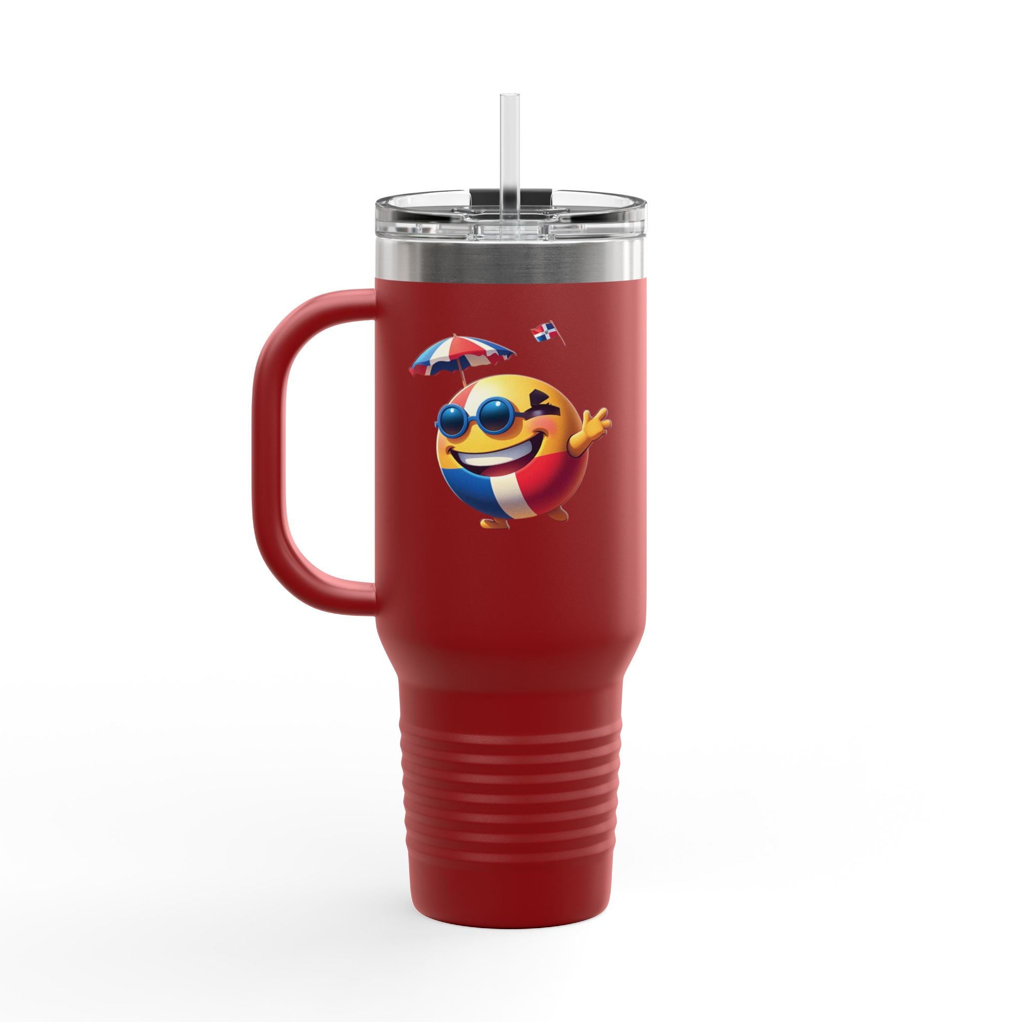 Taza térmica de viaje de República Dominicana - 40 Oz  Perfecta para la playa y viajes
