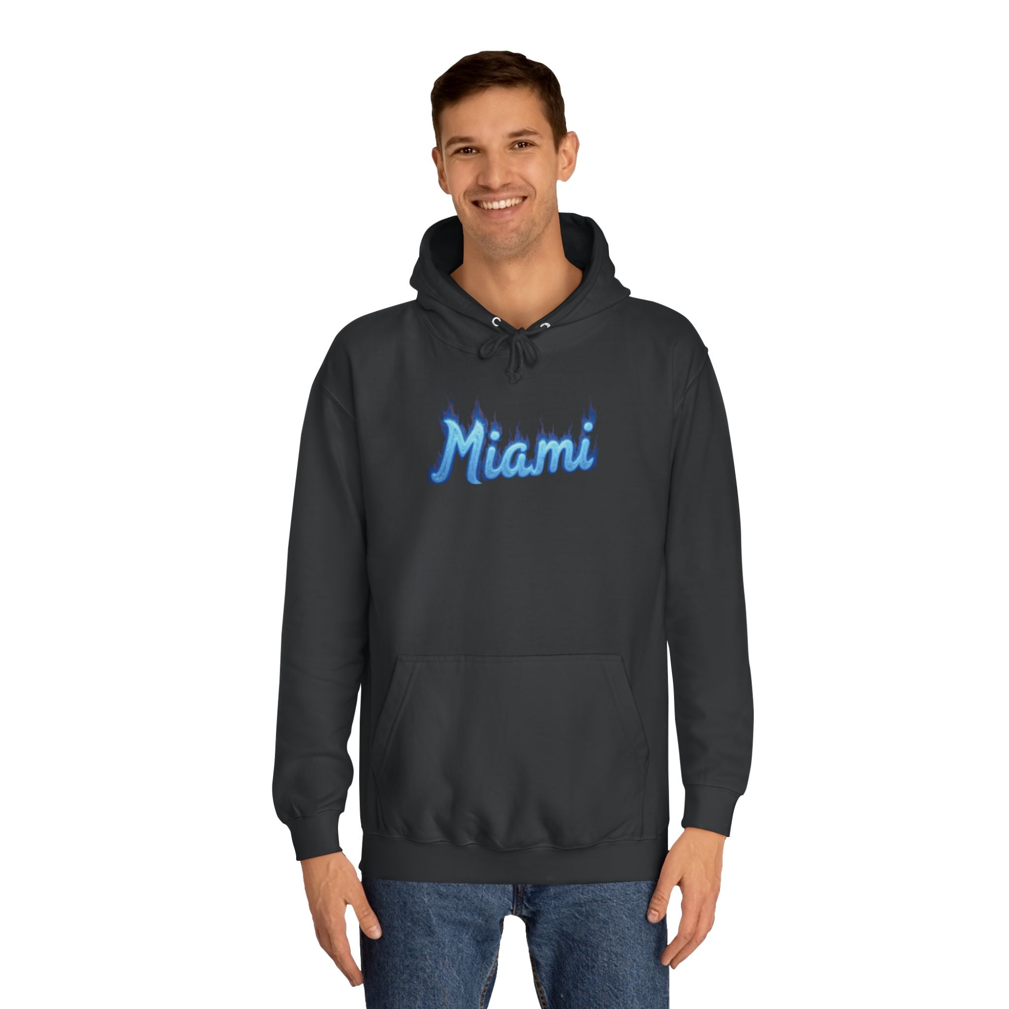 Miami Unisex College Hoodie - Cozy Campus Gear, College Student Apparel, Spring Break Style, Gift for Graduates