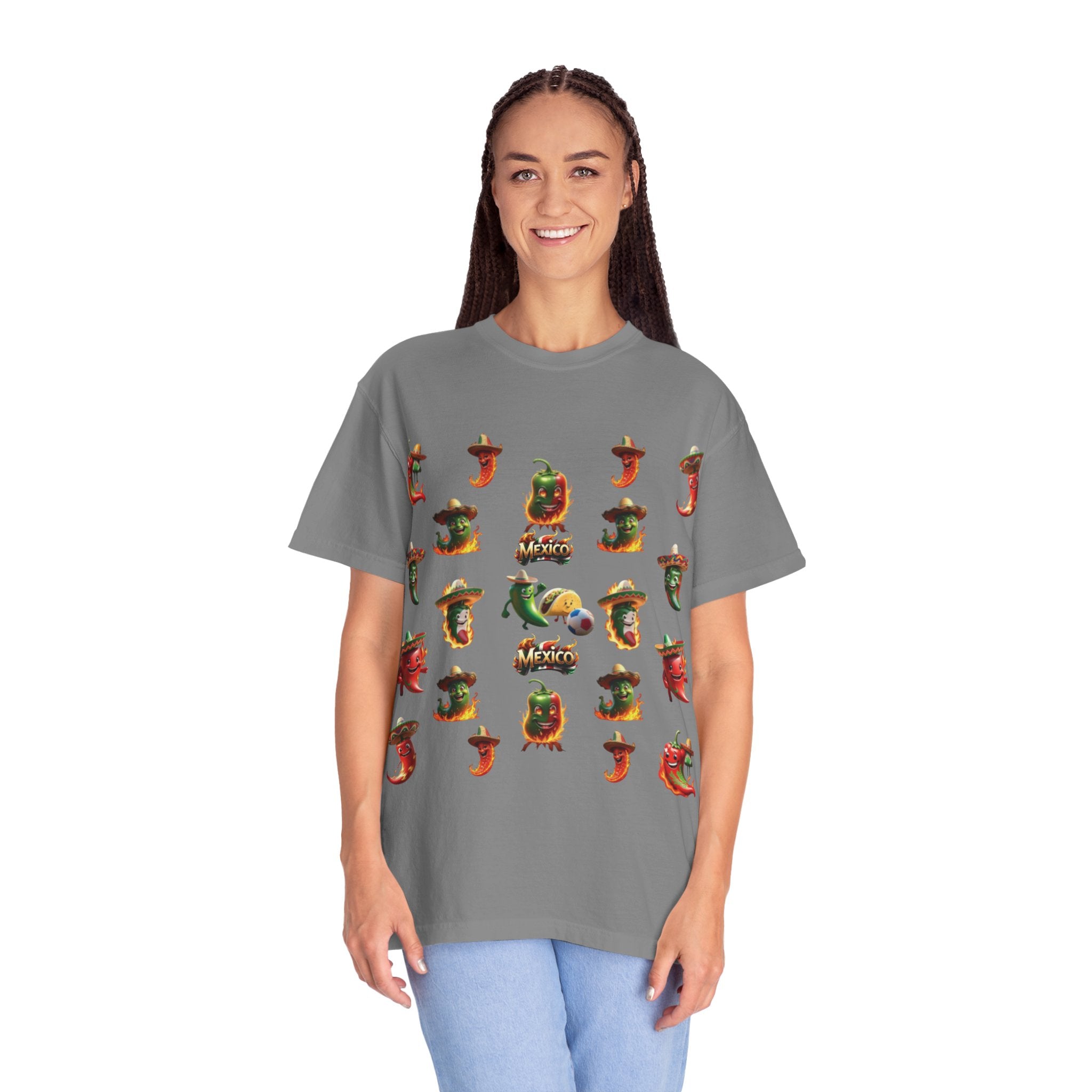 Camiseta unisex teñida con vibrante inspiración mexicana