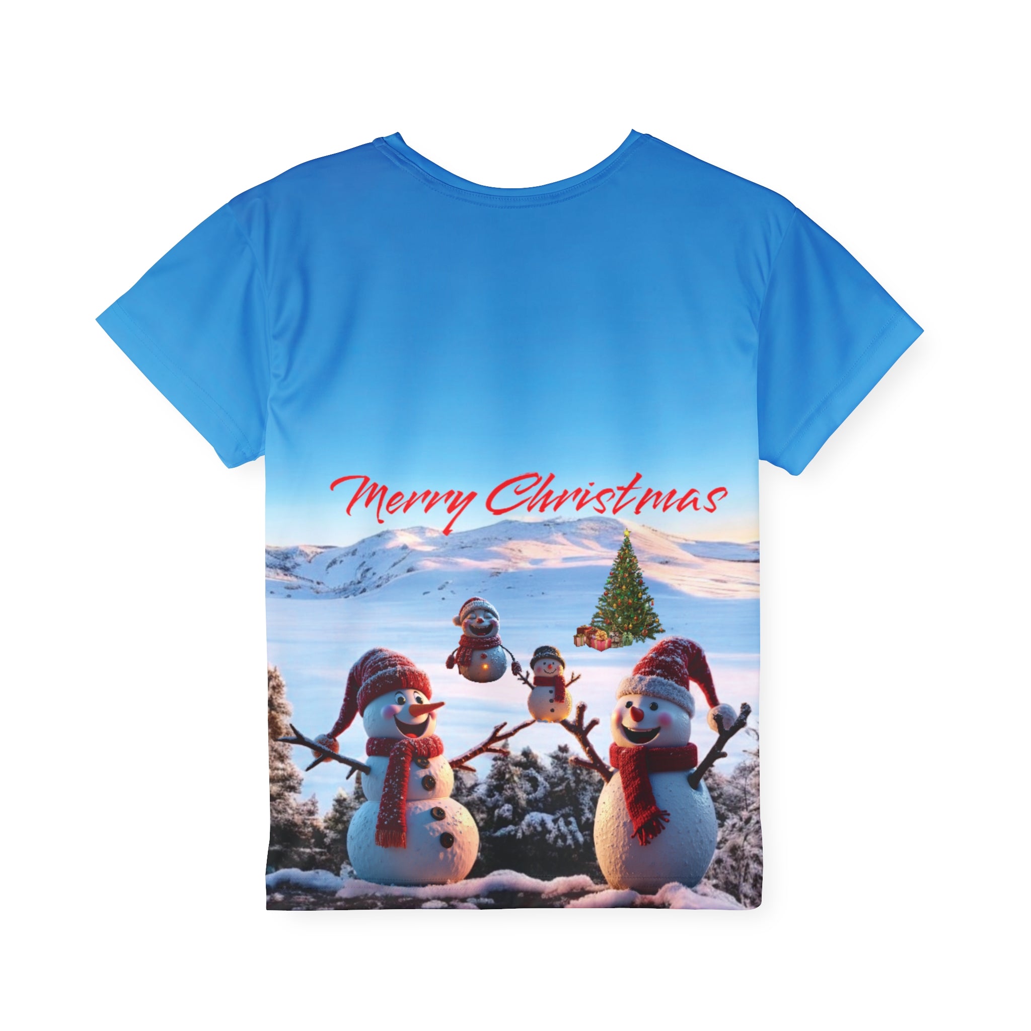 Unisex, Kids and Girls  T-Shirt - Happy New Year Snowmen Christmas Atmosphere - Holiday Gift