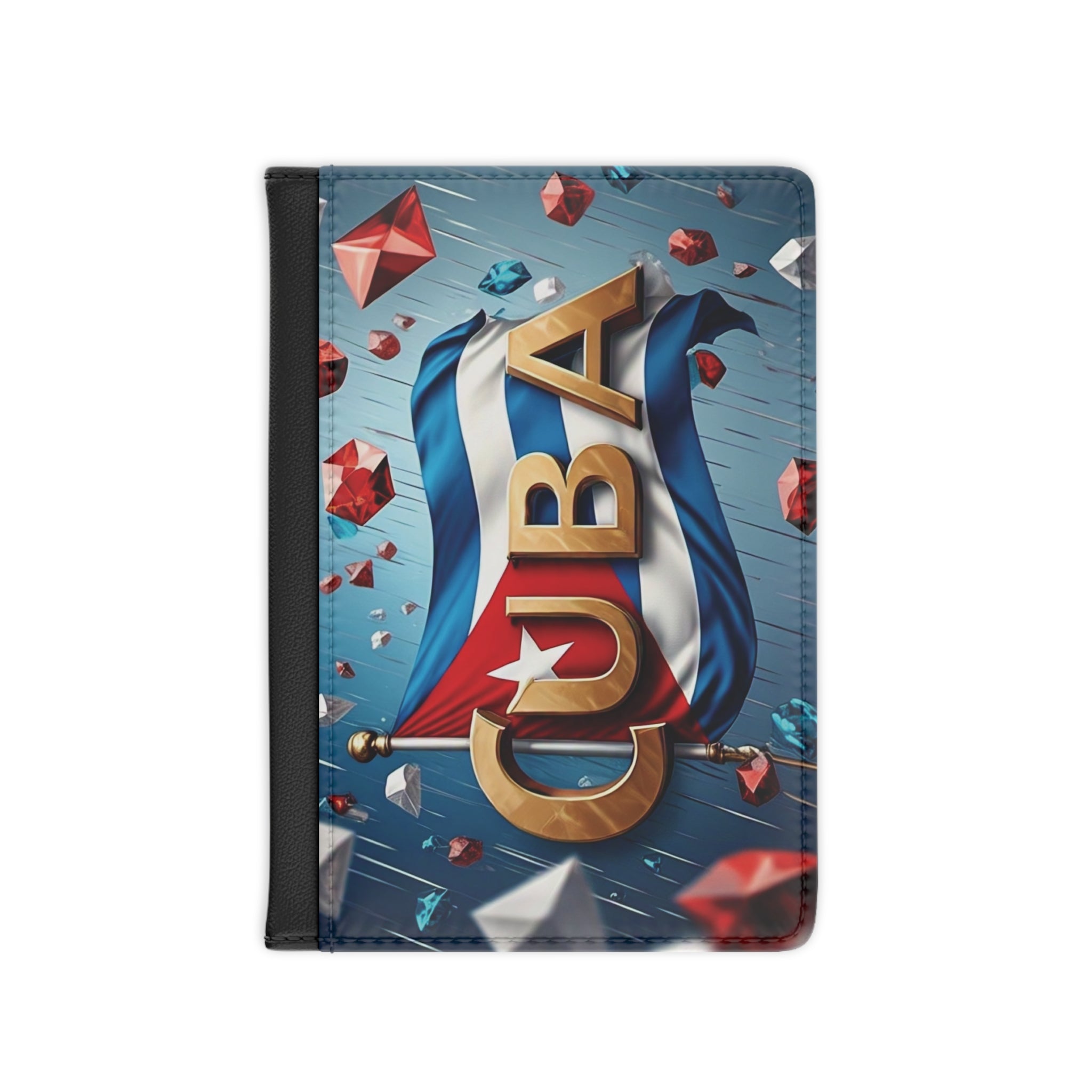 Funda para pasaporte con la bandera de Cuba: un elegante accesorio de viaje para aventureros