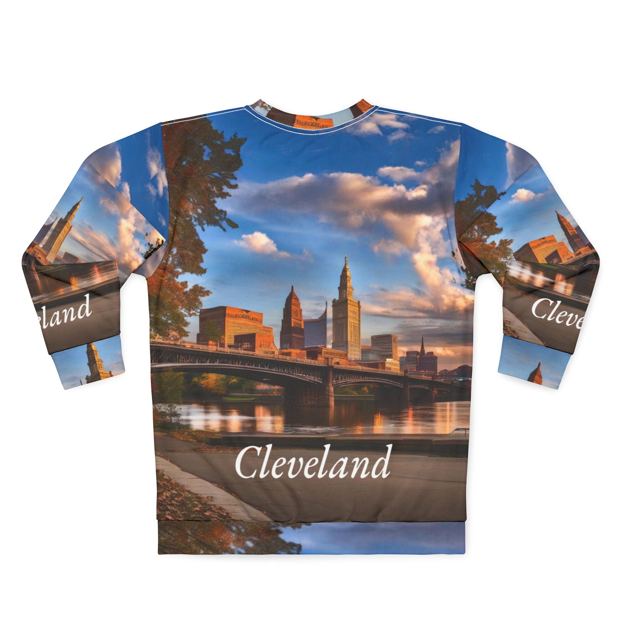 Cityscape Unisex Sweatshirt - Cleveland, Ohio Gift Idea