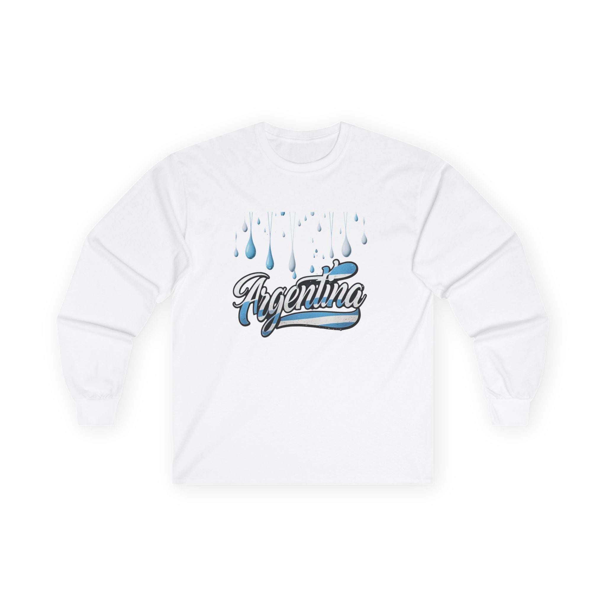 Camiseta de manga larga con gotas de lluvia de Argentina