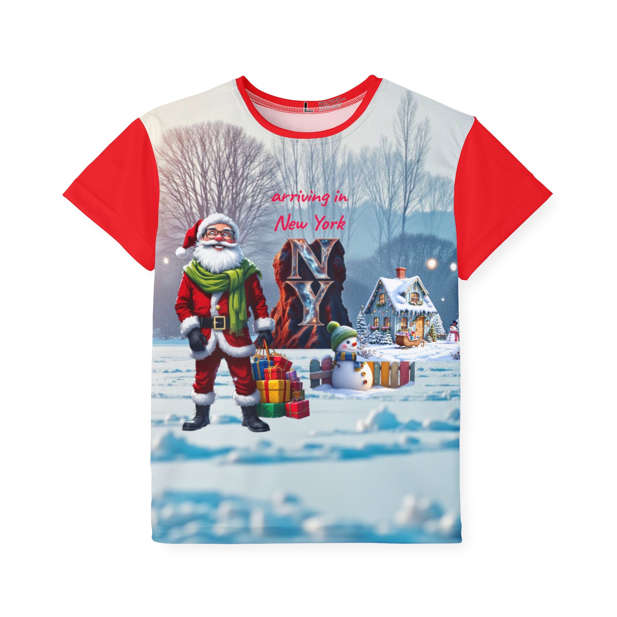 Kids Jersey with Christmas Design - Festive Tee for Young , Holiday Gift, Santa T-Shirt,