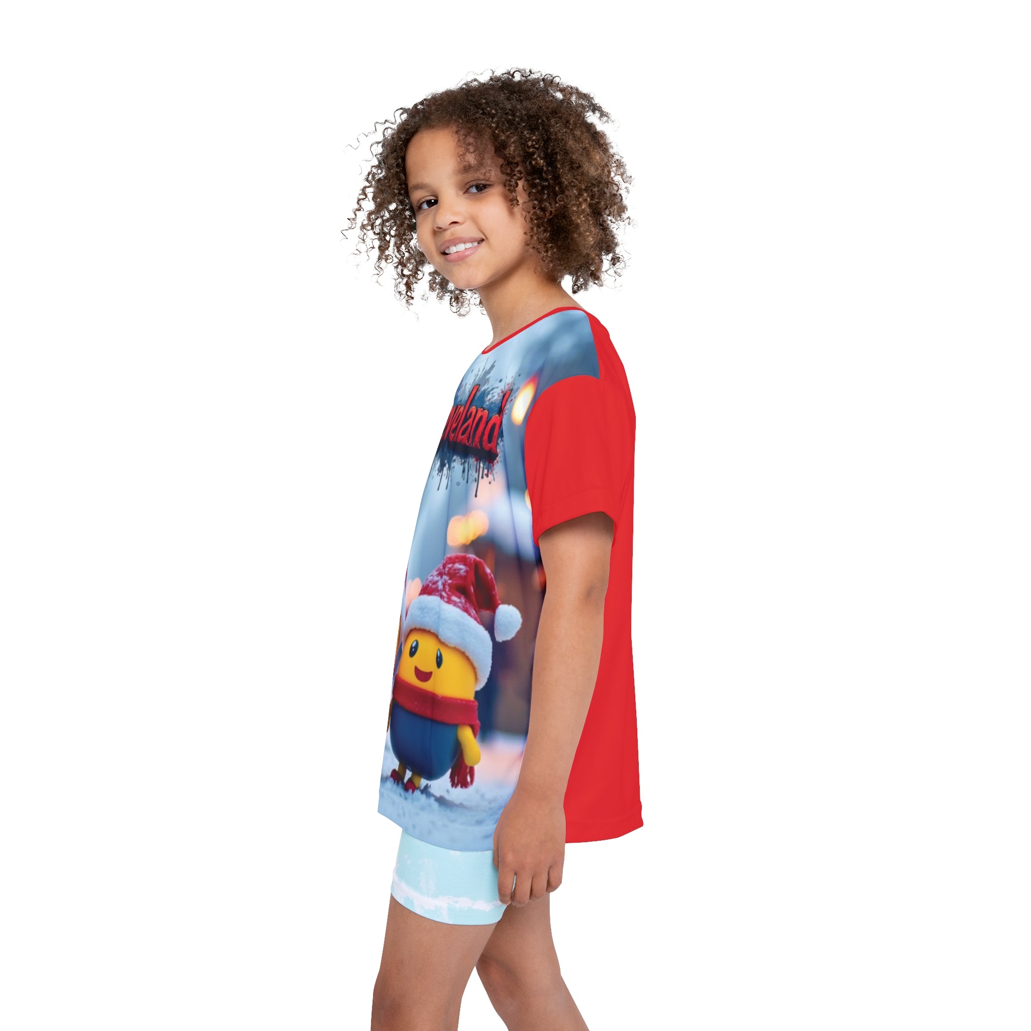 Cleveland Kids Jersey, Fun Holiday Jersey, Kids Team T-Shirt, Unique AOP Shirt, Perfect for Christmas, Gift