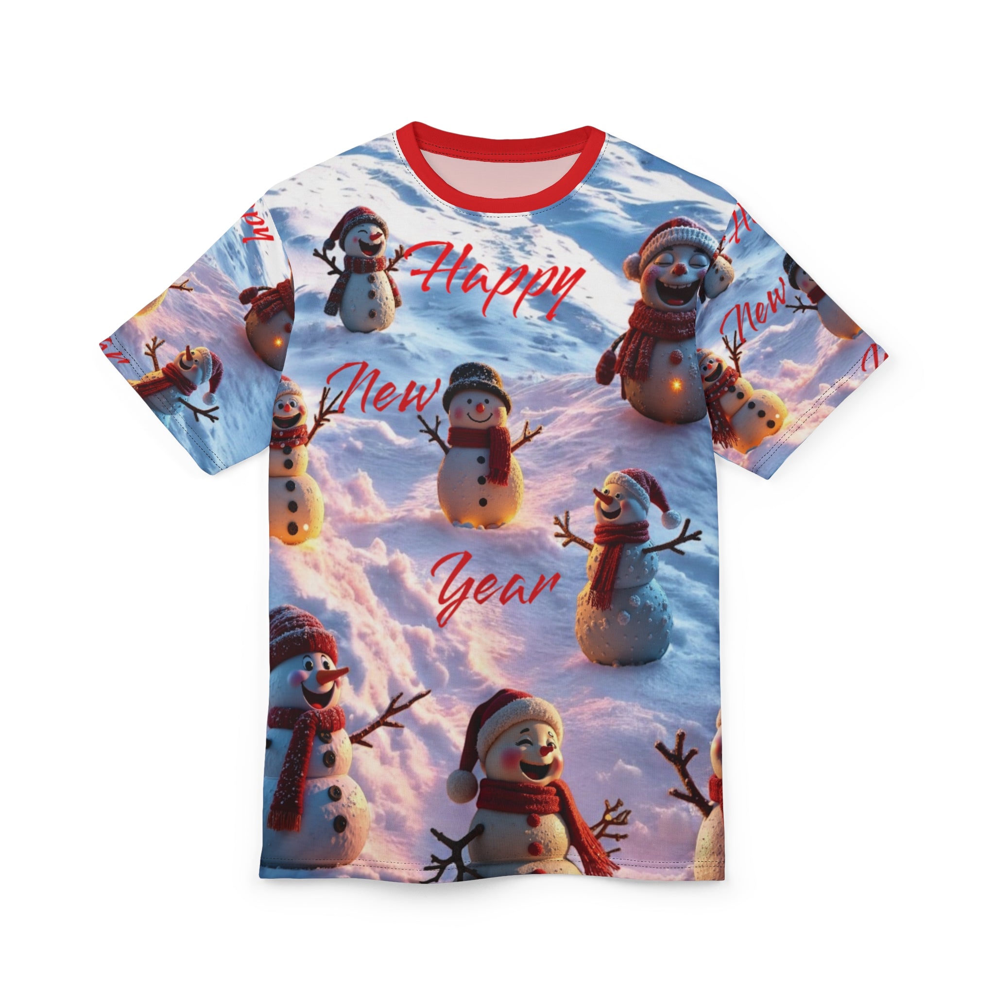 New Year Snowmen Unisex Tee