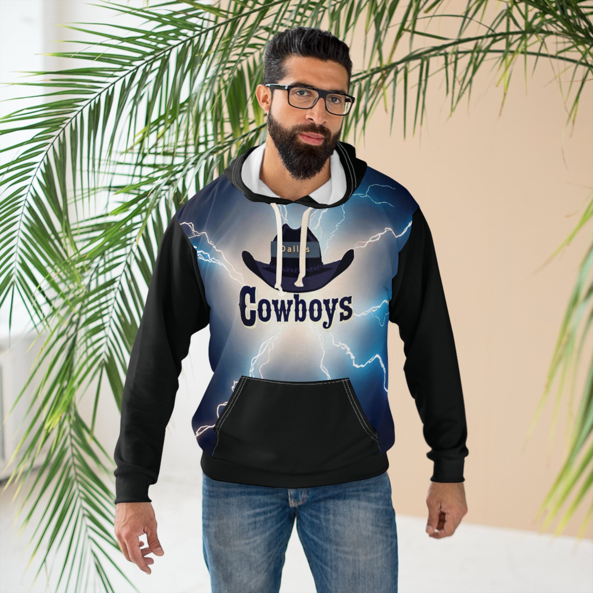 Lightning Cowboys Unisex Pullover Hoodie, Graphic Sweatshirt, Western Outlaw Apparel, for Gift  , Cozy Casual Wear