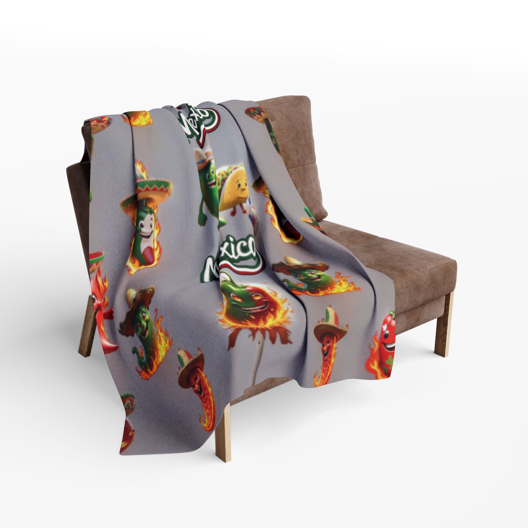 Manta polar ártica colorida con temática mexicana: perfecta para celebraciones acogedoras