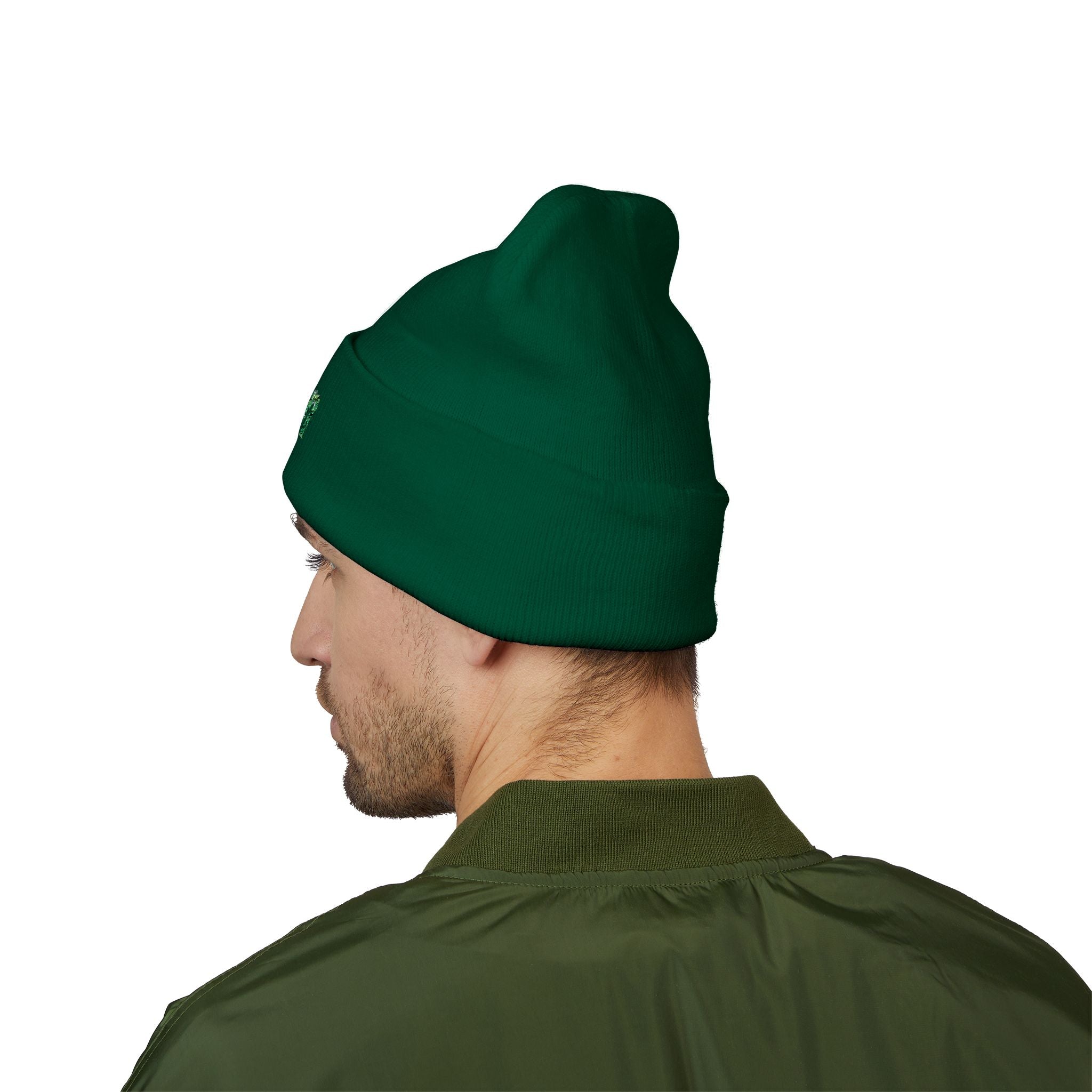 Embroidered Boston Beanie - Classic Cuffed Winter Hat