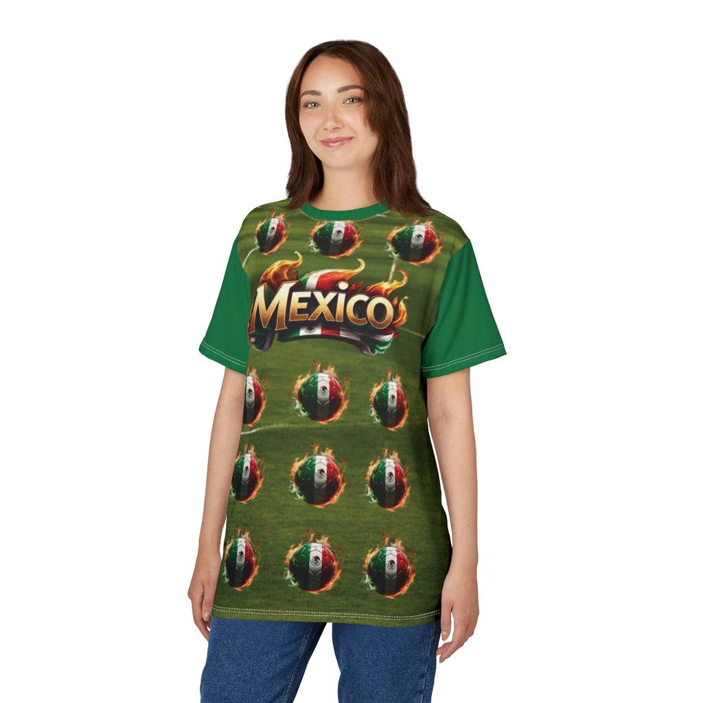 Camiseta "México: Fervor Futbolero en la Cancha" - Balones Ardientes
