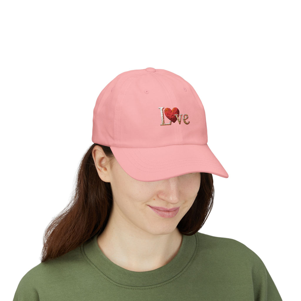 Romantic Love Dad Cap, Casual Hat, Gift for Father's Day, Outdoor Accessory, Summer Style, Embroidered Love Cap