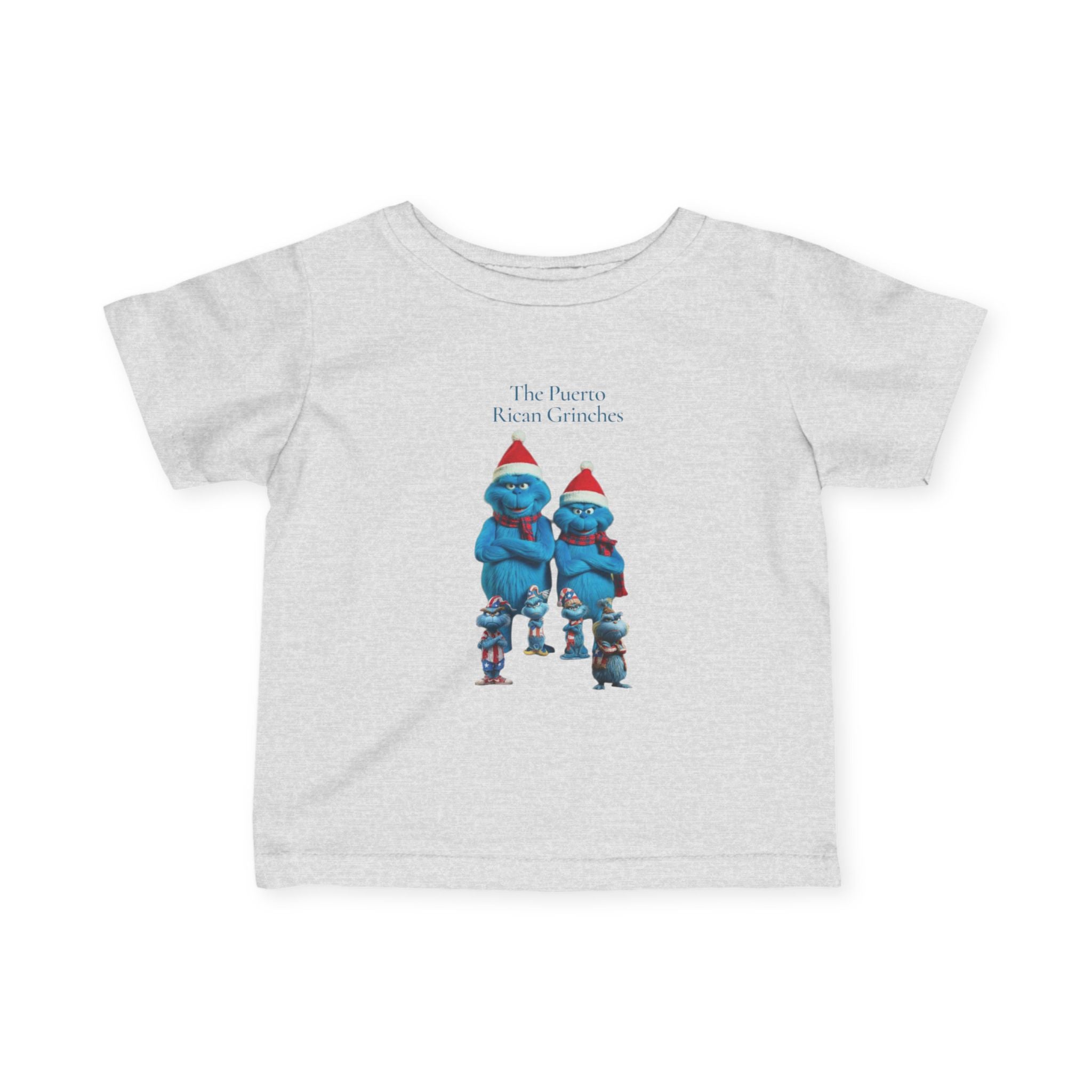 Infant Tee —  Cute Blue puerto rican Grinch Baby Shirt