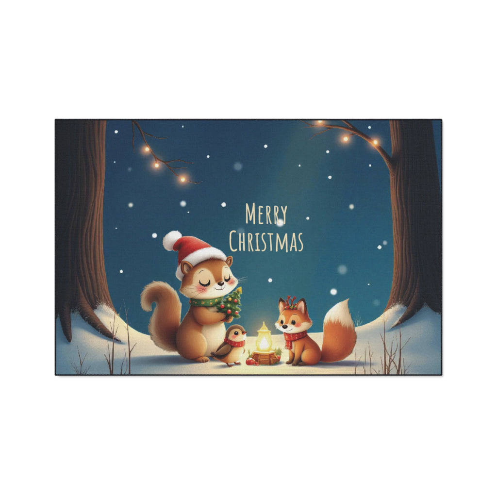 Christmas-Themed Heavy Duty Floor Mat with Merry Christmas Design