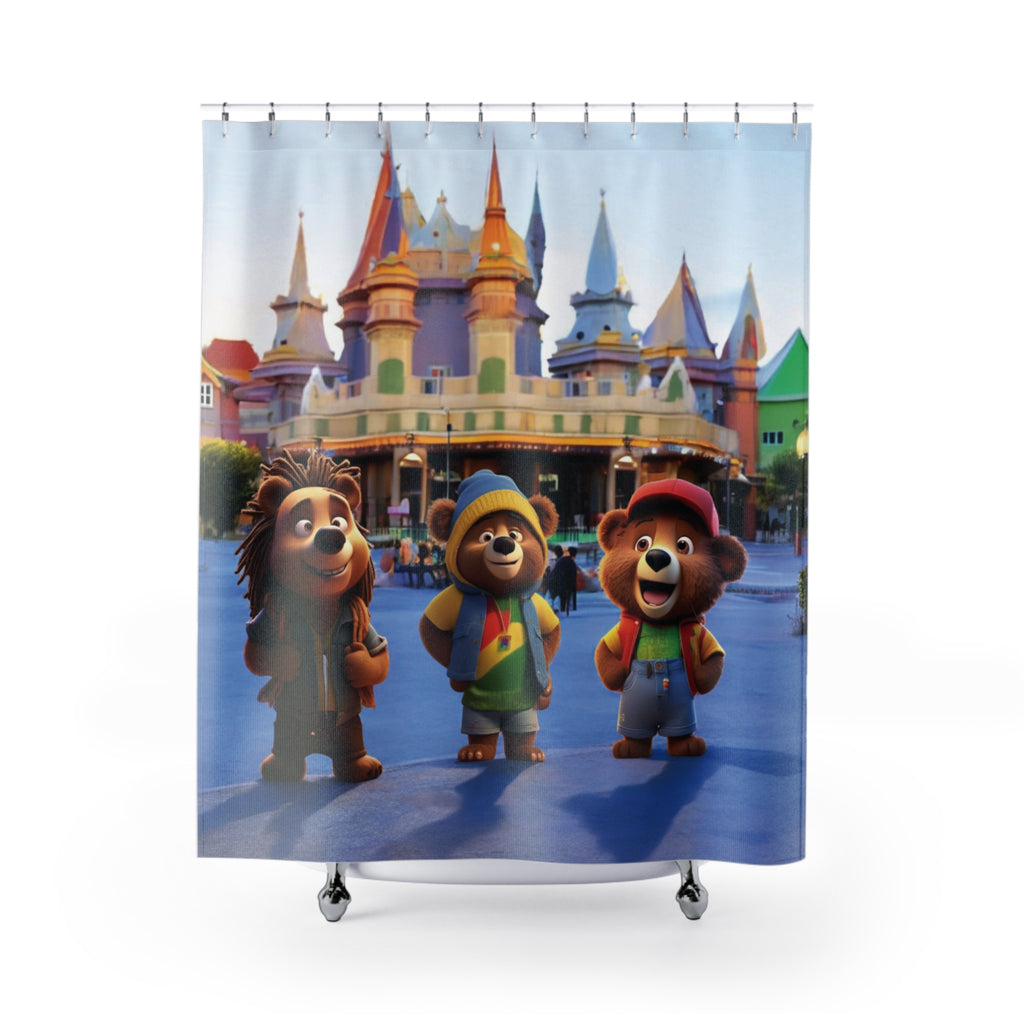 "Castle Adventure" Shower Curtain — Fun Characters in a Magical World