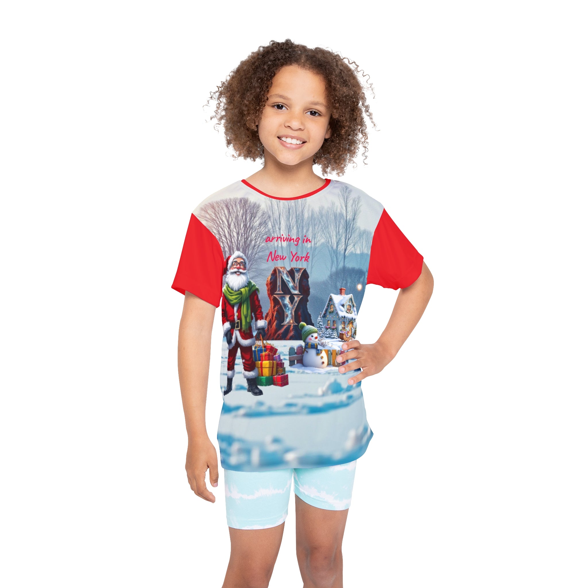 Kids Jersey with Christmas Design - Festive Tee for Young , Holiday Gift, Santa T-Shirt,