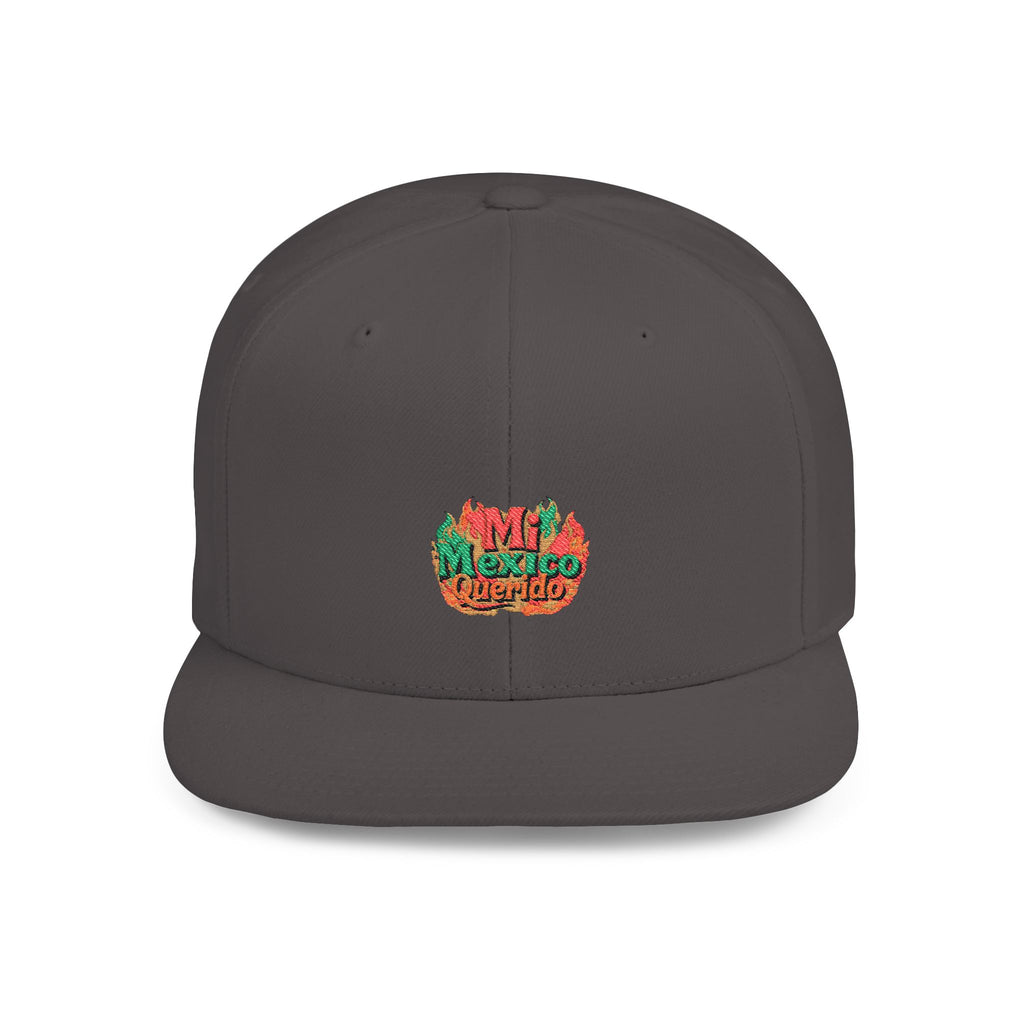 Gorra Snapback de visera plana - Gorra bordada "Mi México Querido" para amantes de la aventura