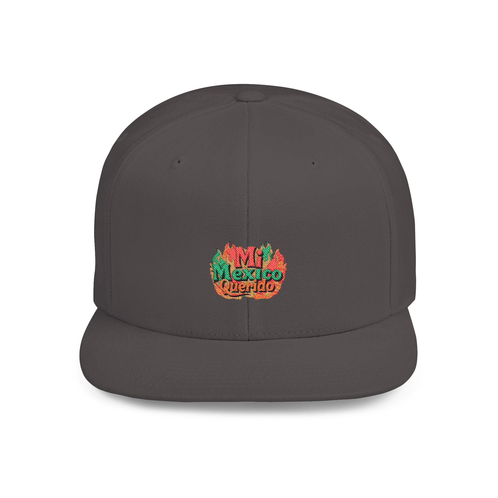 Gorra Snapback de visera plana - Gorra bordada "Mi México Querido" para amantes de la aventura