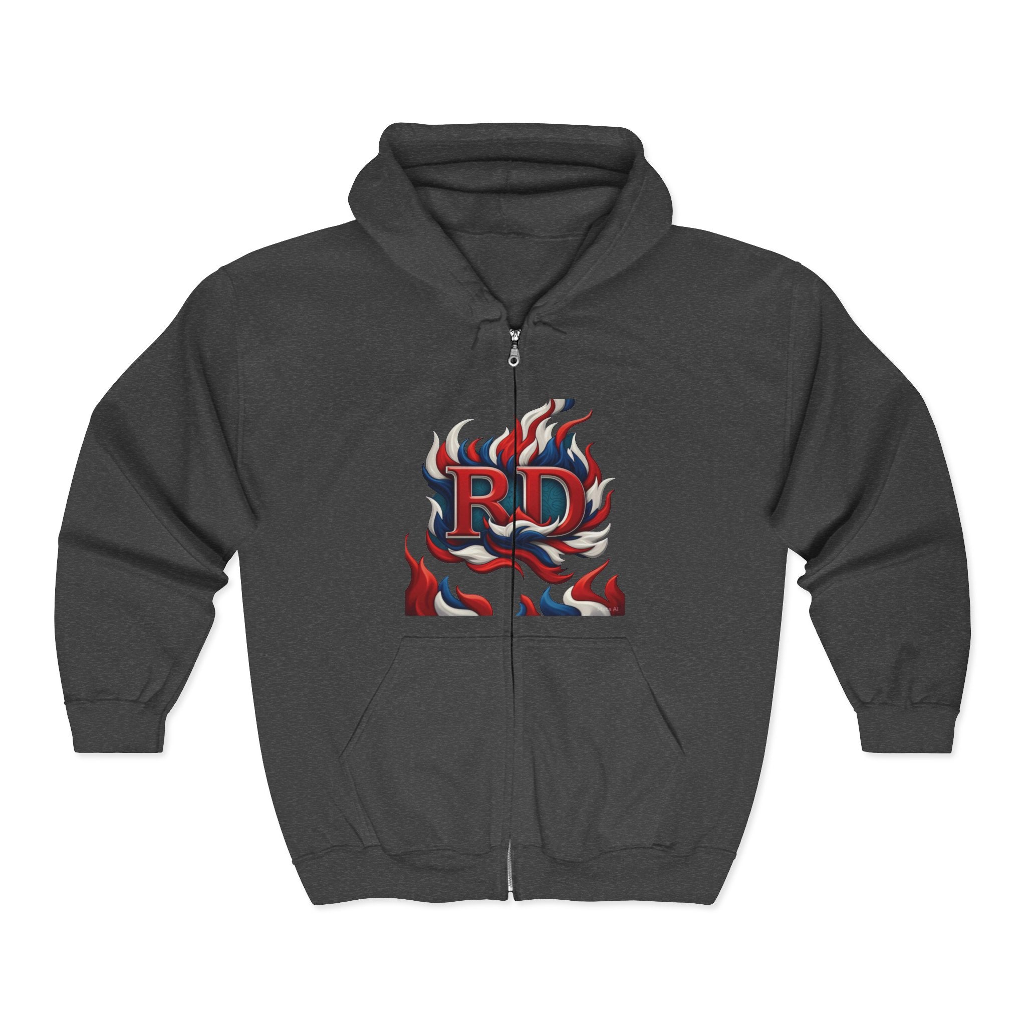 Dominican Republic Flag Full Zip Hoodie