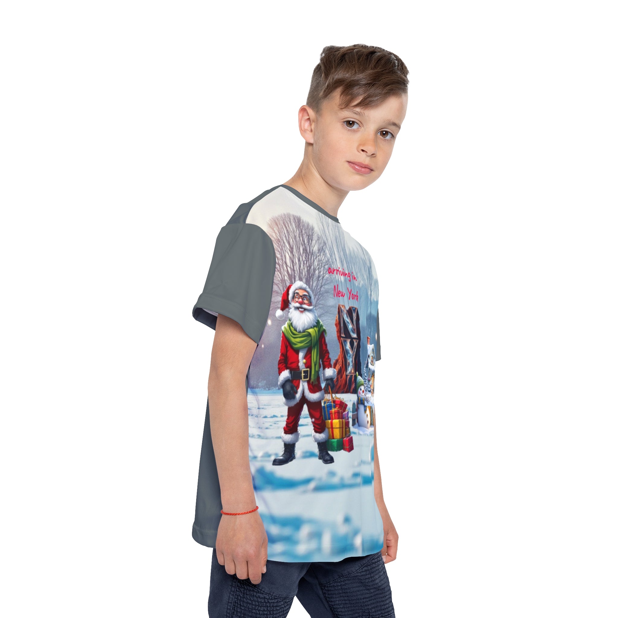 Kids Jersey with Christmas Design - Festive Tee for Young , Holiday Gift, Santa T-Shirt,