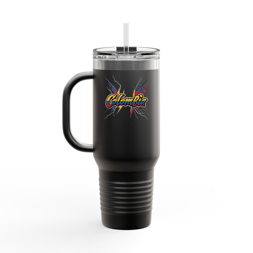Taza térmica de viaje de Colombia - 40 OZ con pajita | Ideal para viajes y actividades al aire libre