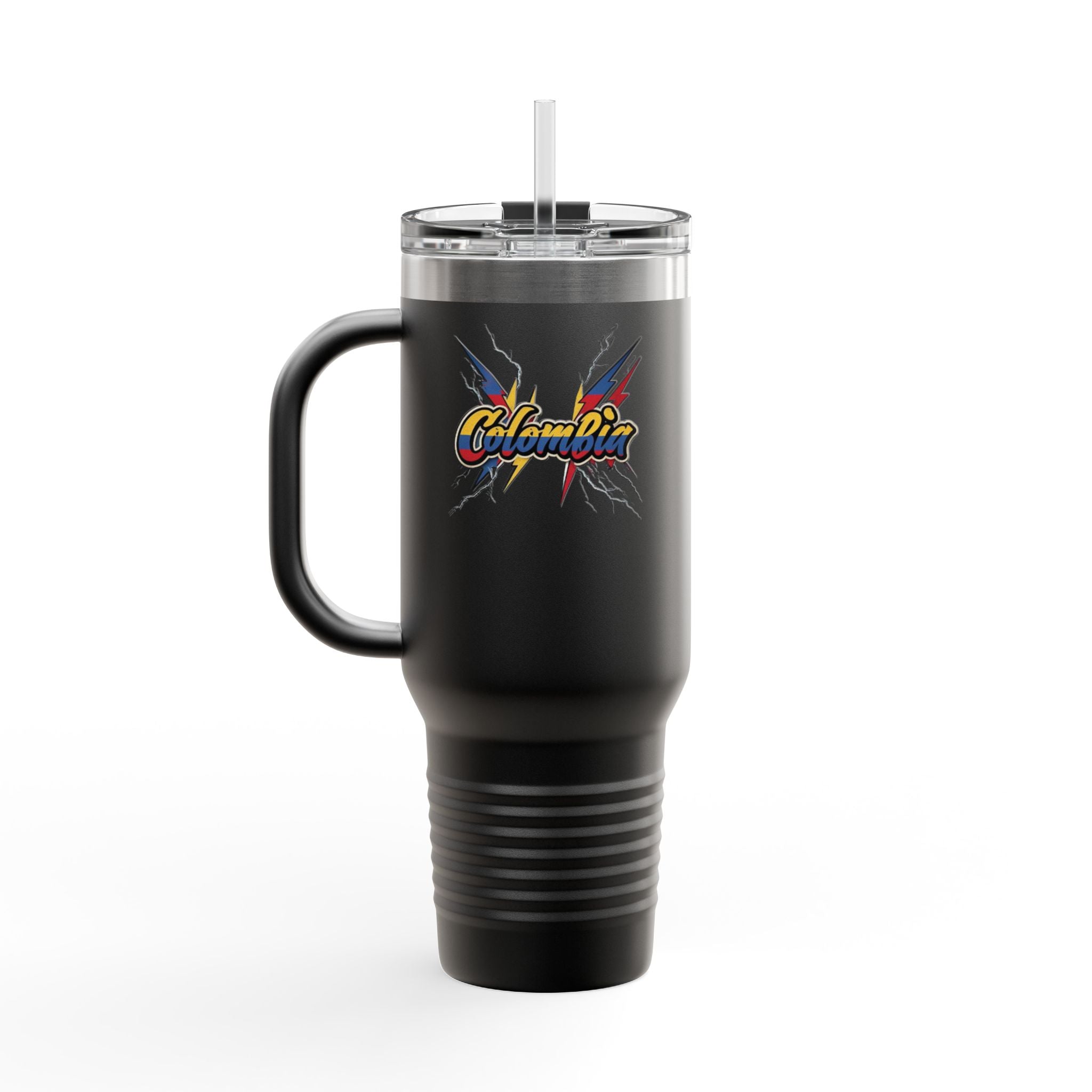 Taza térmica de viaje de Colombia - 40 OZ con pajita | Ideal para viajes y actividades al aire libre