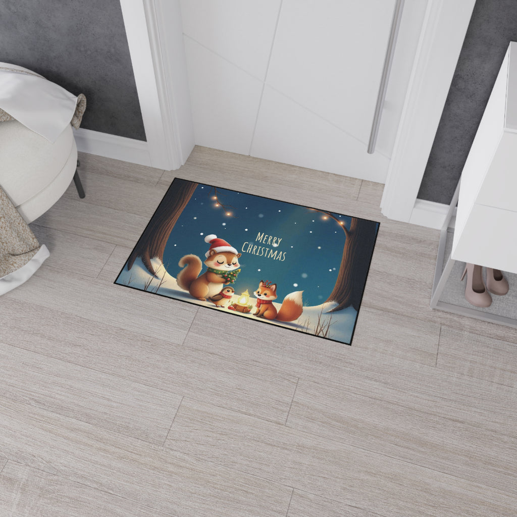 Christmas-Themed Heavy Duty Floor Mat with Merry Christmas Design