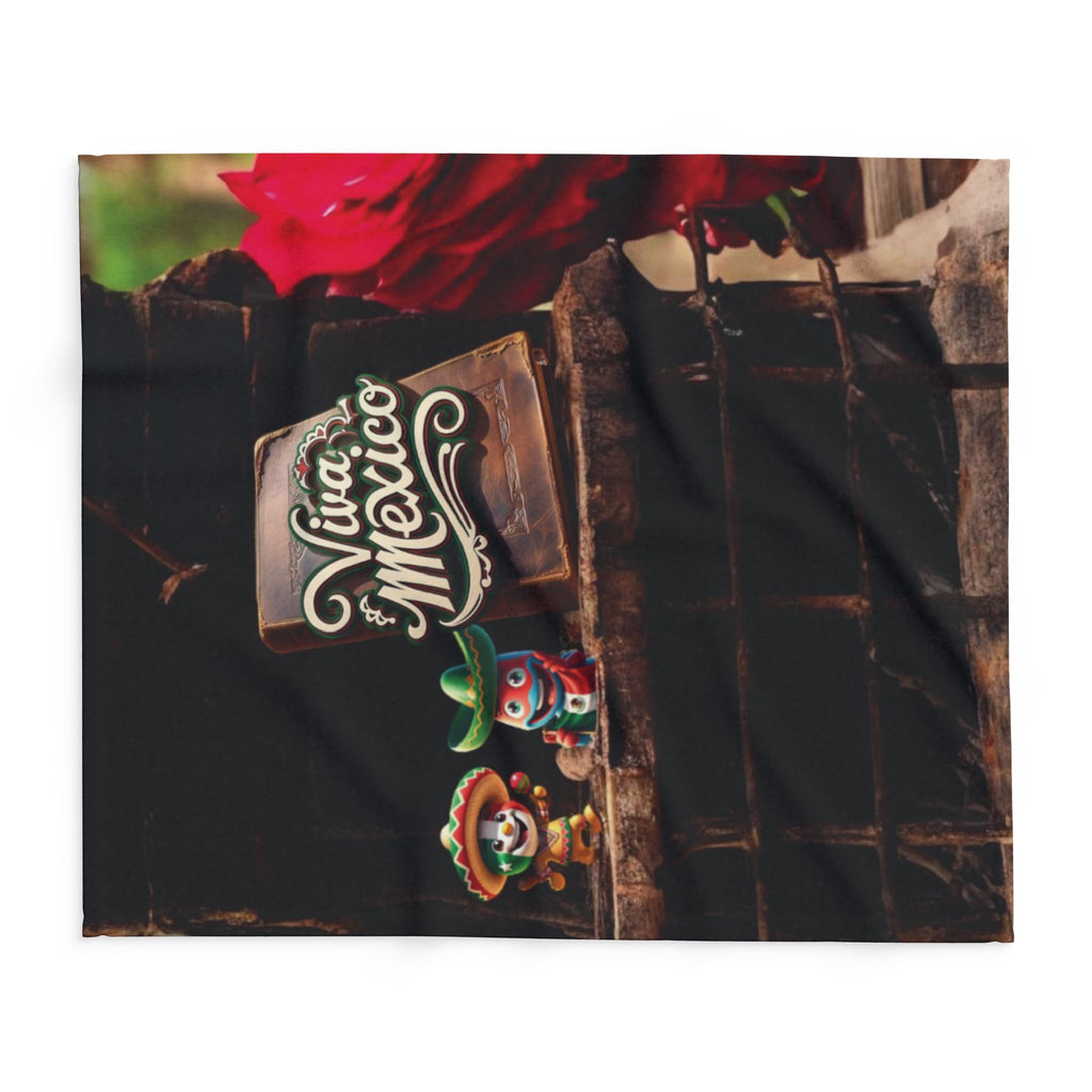 Manta polar ártica Viva México: acogedora manta con un colorido diseño mexicano