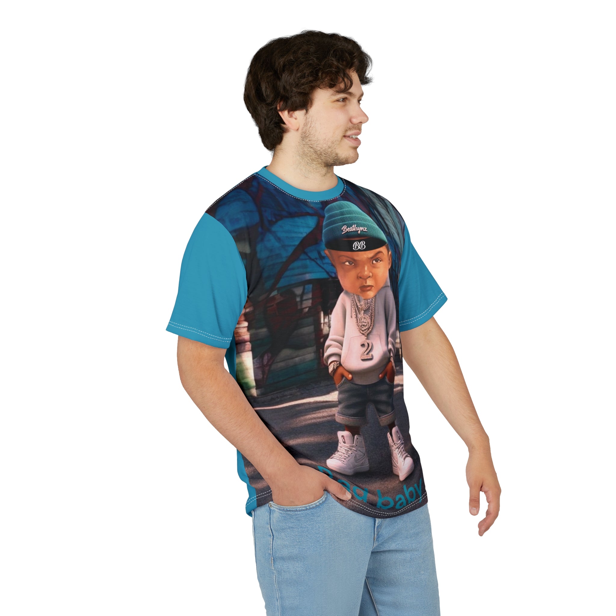 Cut &amp; Sew Men's Tee - Bad Baby Brand - Christmas Gift Idea