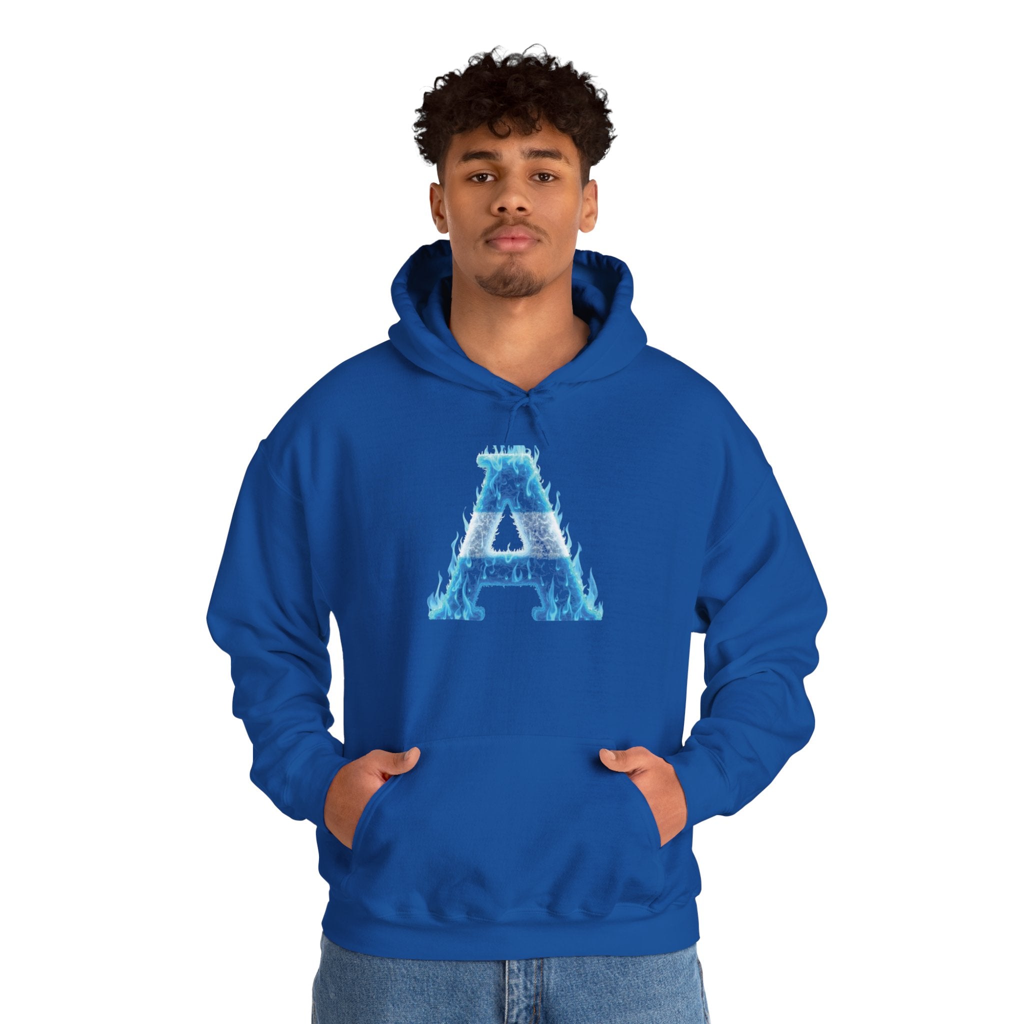 Sudadera con capucha y monograma de la letra "A" de Argentina Winter - Unisex moderna e informal