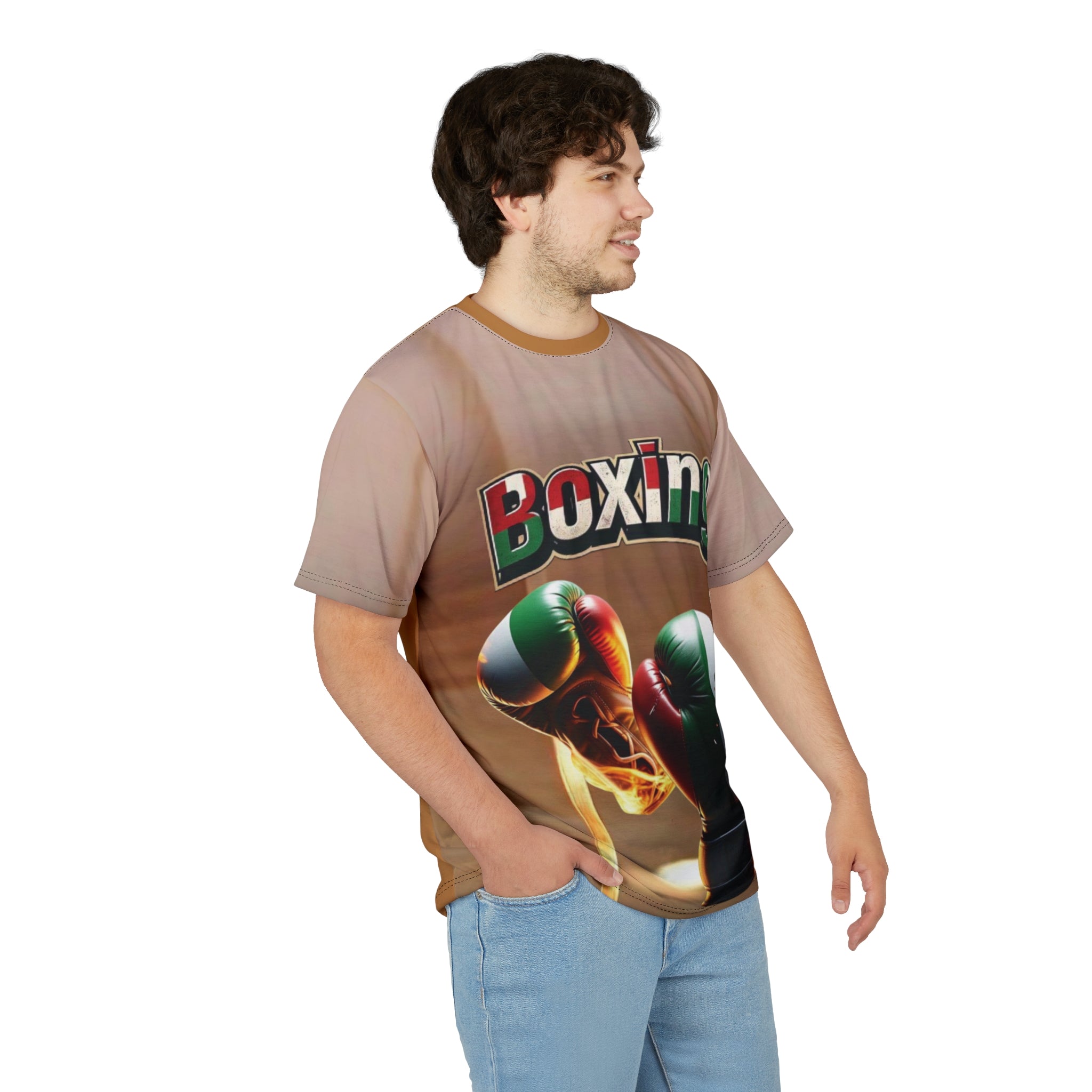 Camiseta "Poder Boxístico Mexicano" - Diseño Vibrante con Guantes Tricolor