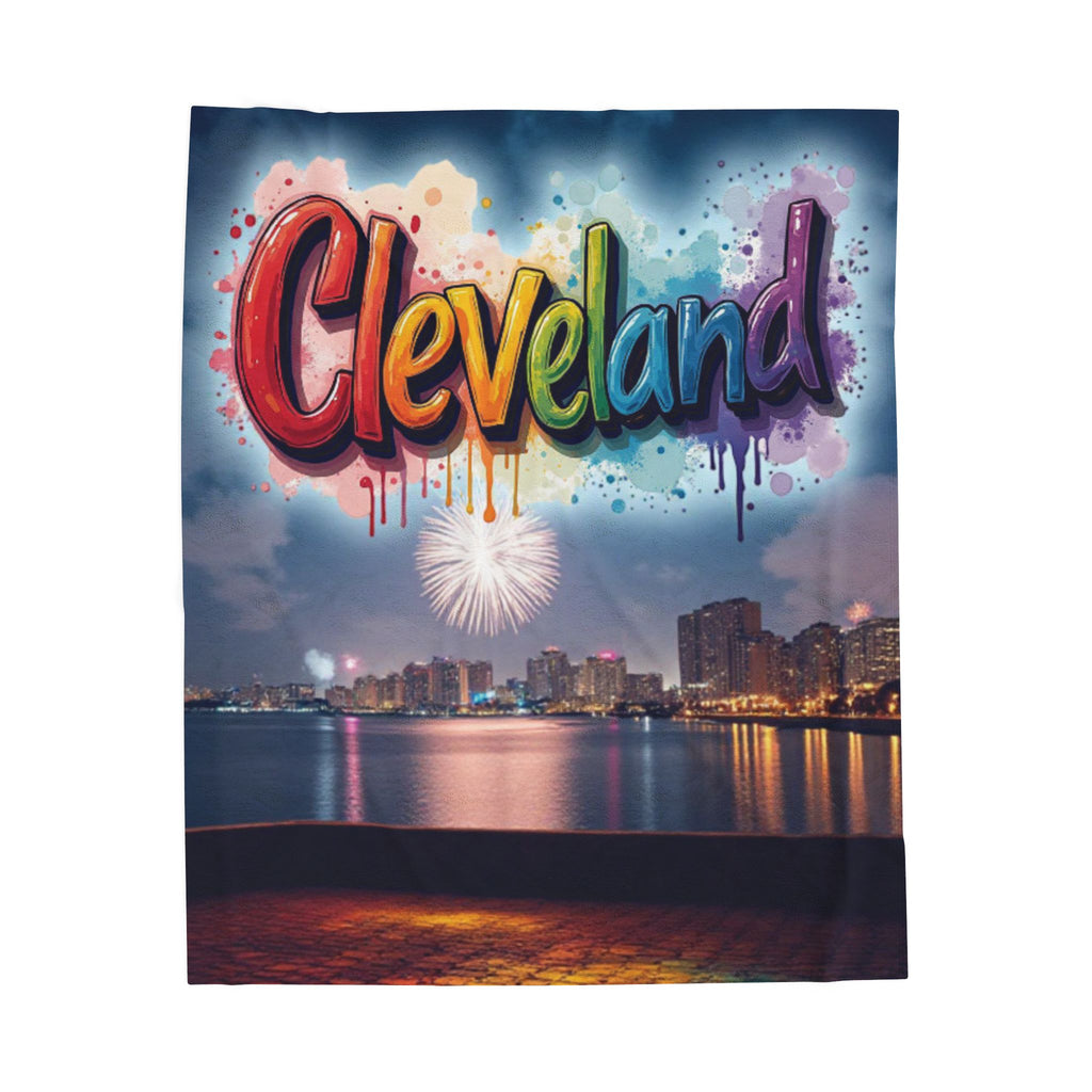 Cleveland Colorful Velveteen Plush Blanket
