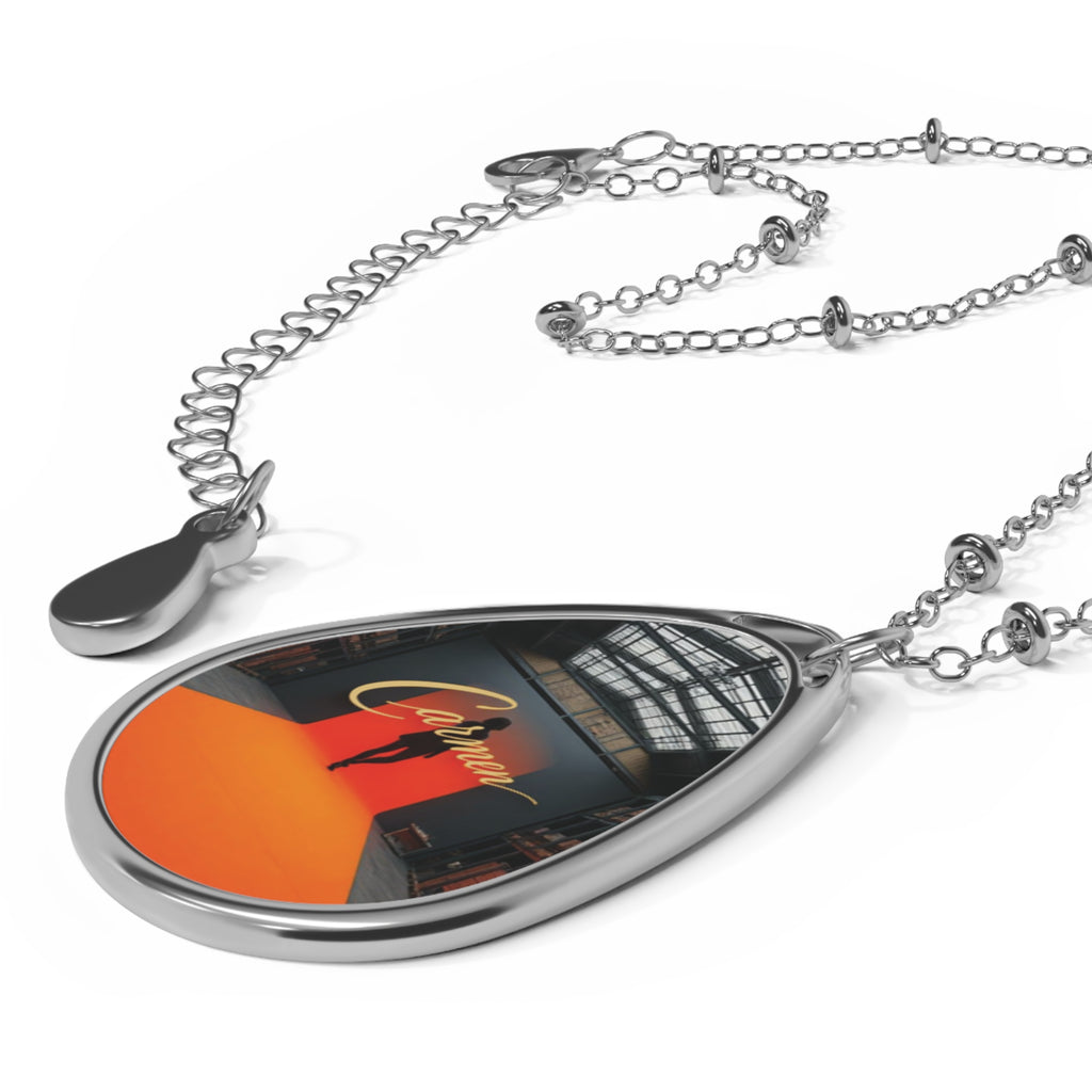 Personalized oval necklace, with the name 'Carmen ' , Personalized Jewelry Gift, Minimalist Necklace, Layering Necklace, Everyday Wear