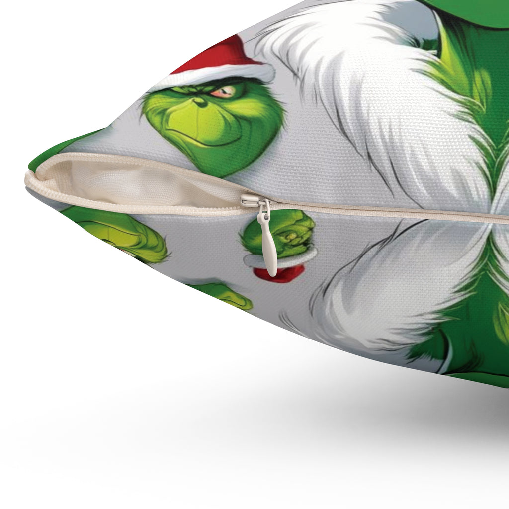 Grinch Face Pillow