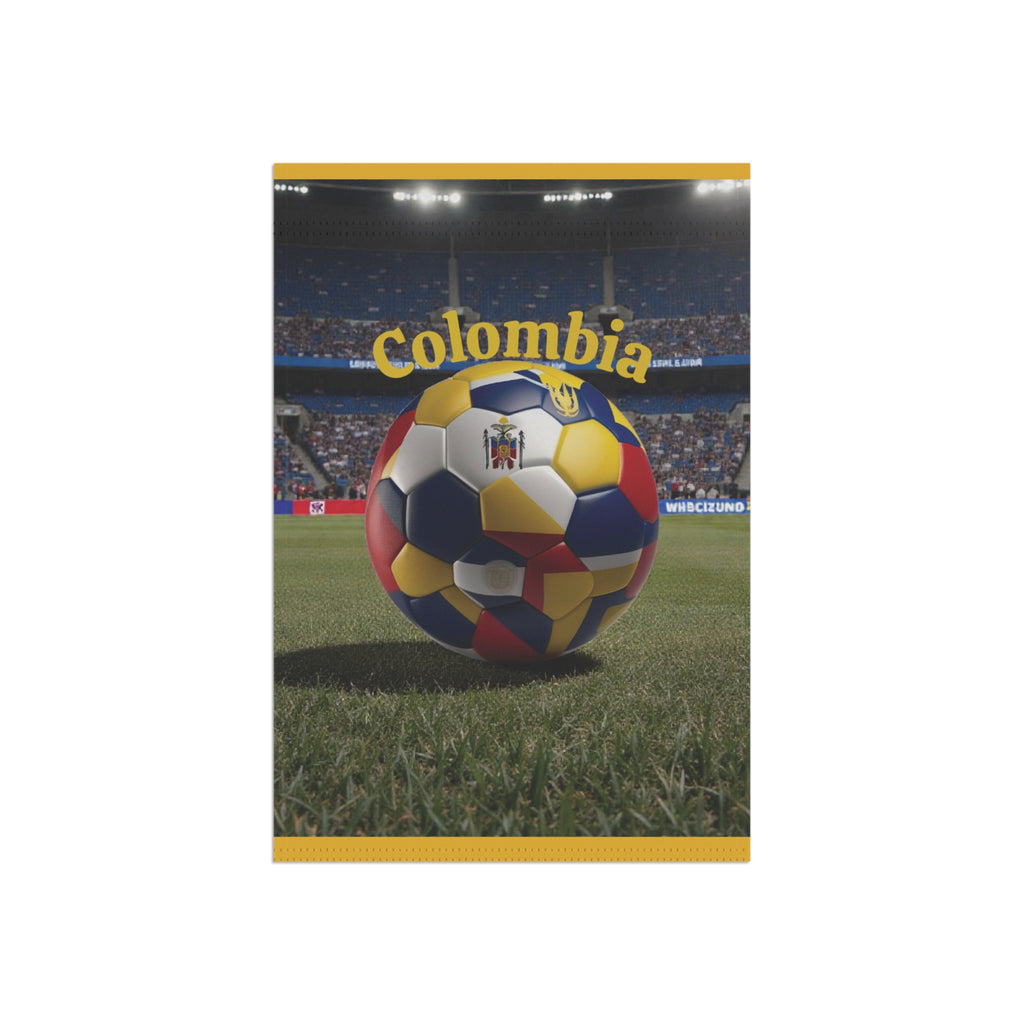 Colombia Soccer Garden Flag — Stadium Soccer Ball Banner