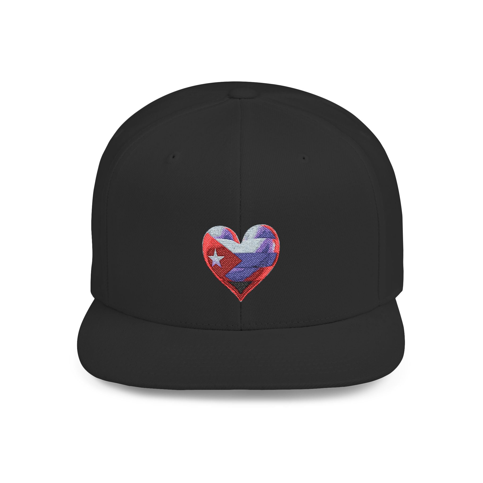 Gorra Snapback con diseño de corazón y bandera cubana - Talla para adultos