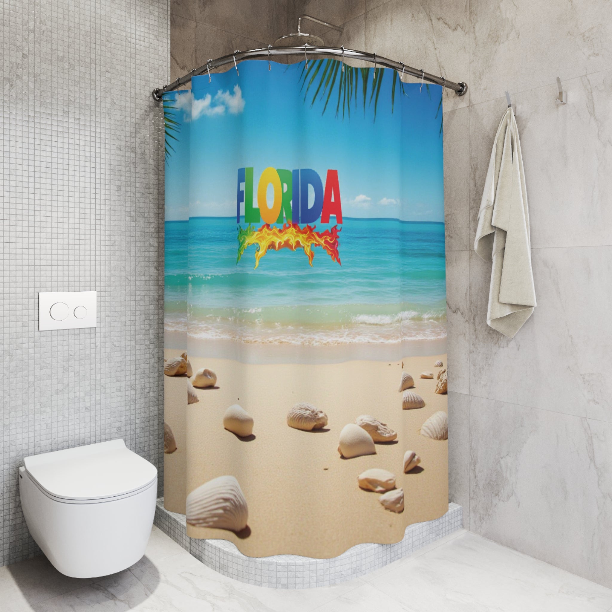 Colorful Florida Beach Shower Curtain