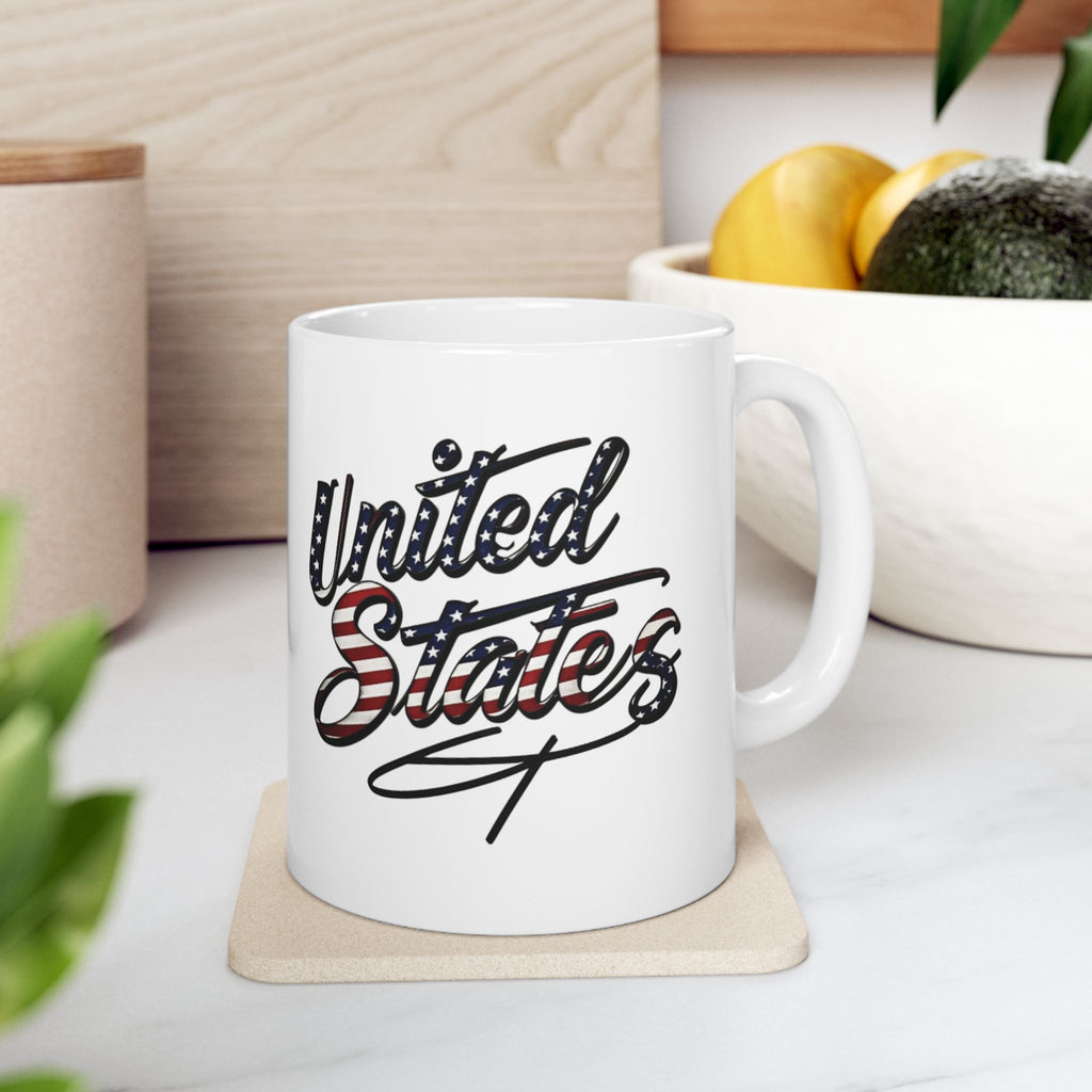 Patriotic Ceramic Mug - United States Design (11oz, 15oz)
