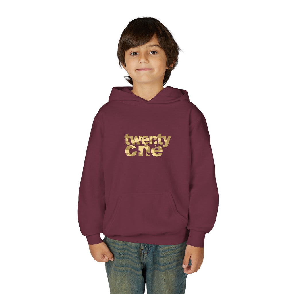 Trendy Youth Hoodie with Glitter Print
