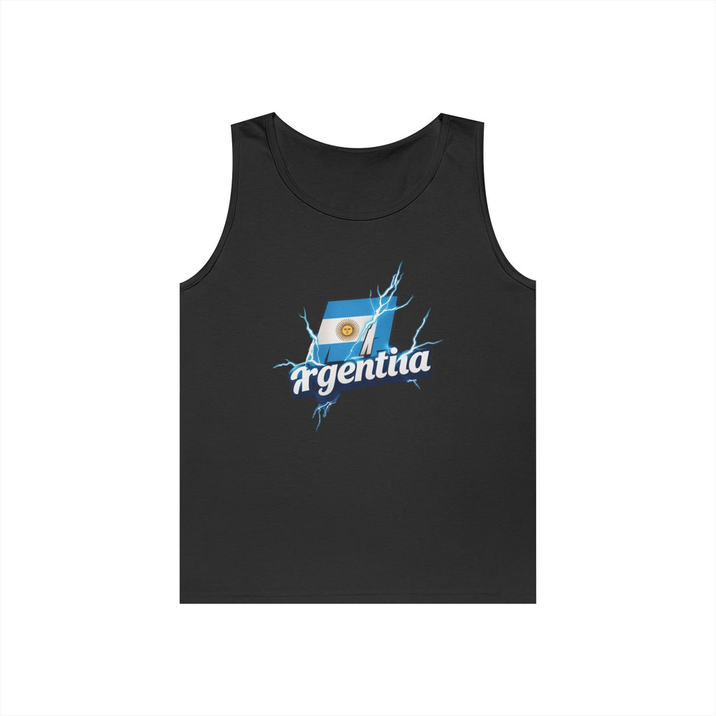 Camiseta unisex de algodón grueso con gráfico de Argentina Lightning