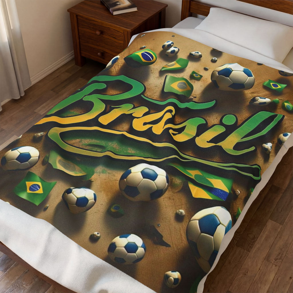Cobertor de Pelúcia do Brasil Soccer