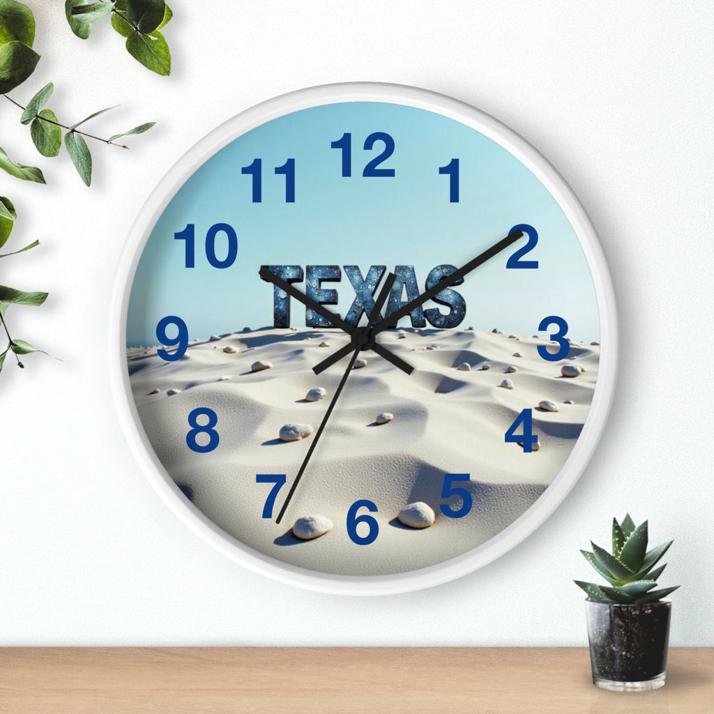 Texas Desert-Themed Wall Clock, Unique Home Décor, Gift for Texas Lovers, Beach Vibe Clock, Country Home Accent