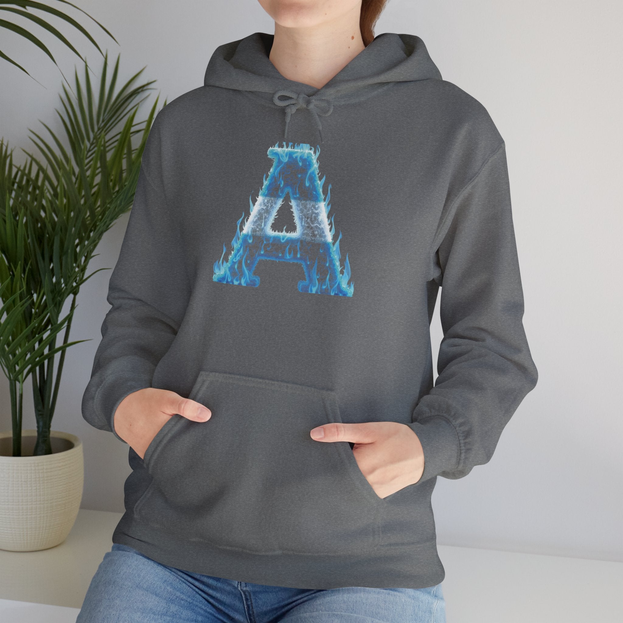 Sudadera con capucha y monograma de la letra "A" de Argentina Winter - Unisex moderna e informal