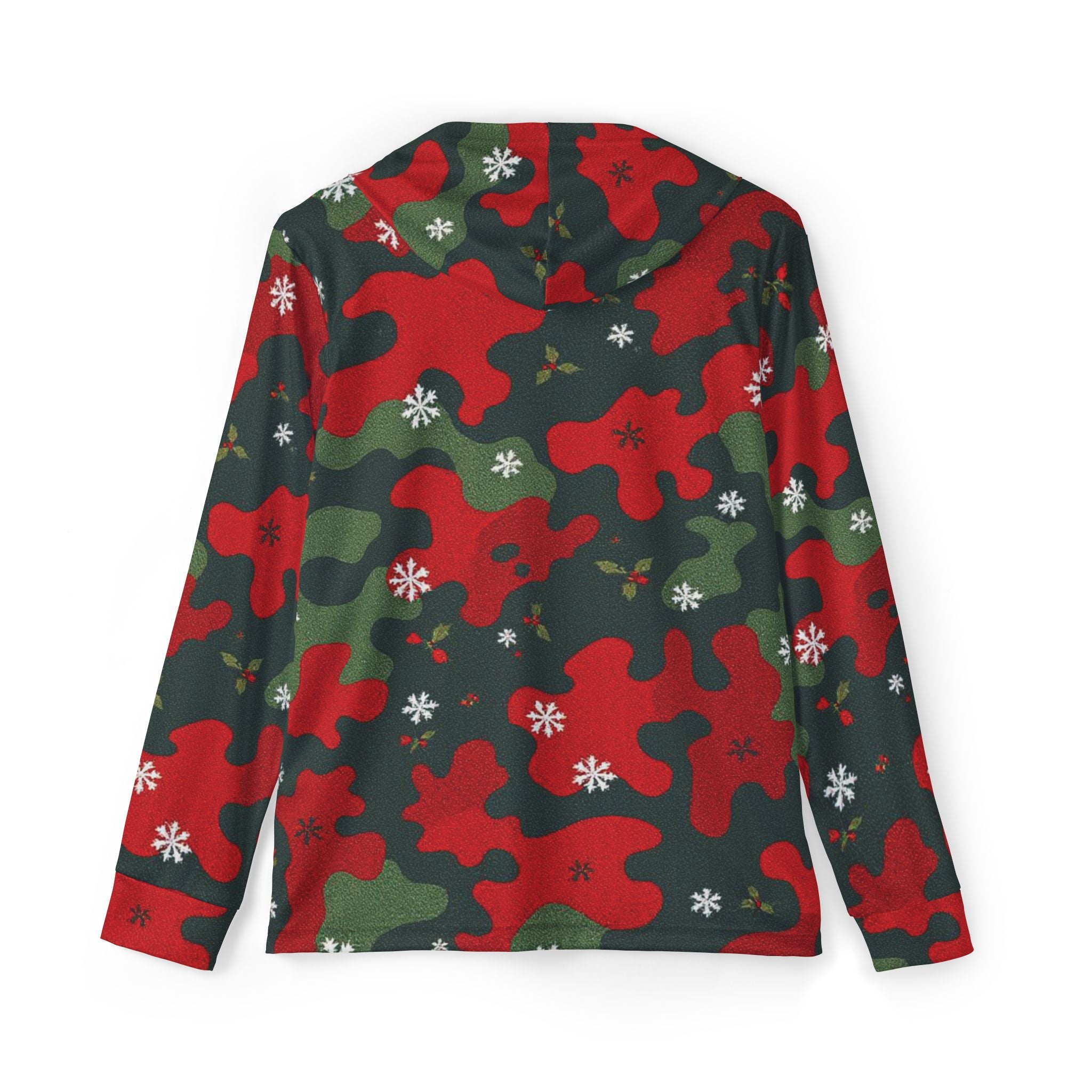 Holiday Camo Hoodie — Red & Green Christmas Patterned  Warmup Hoodie