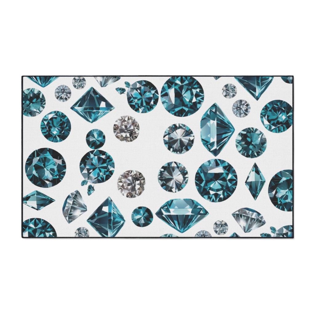 Floor Mat - Beautiful Diamond Design - White Background - Gift Giving Idea 