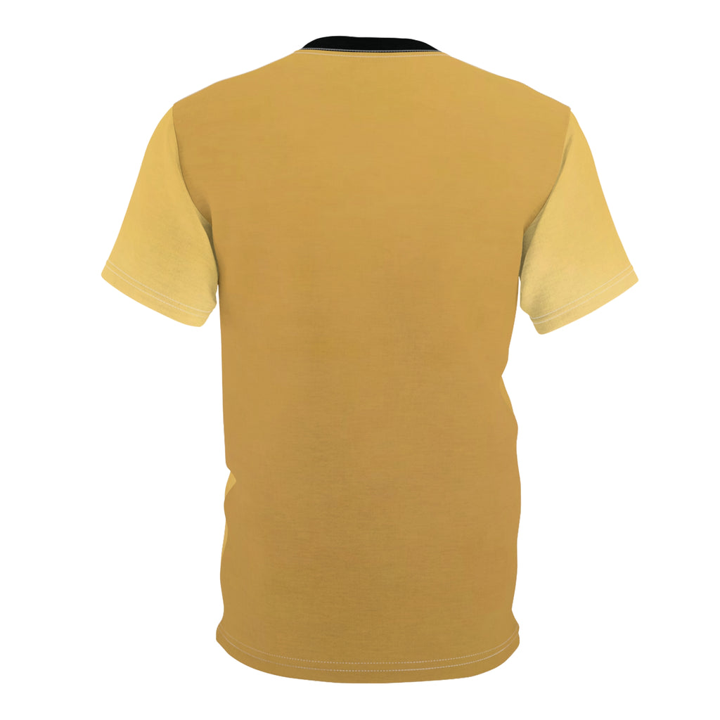 Unisex Brazil Cut &amp; Sew T-shirt - Bright yellow graphic shirt for summer celebrations