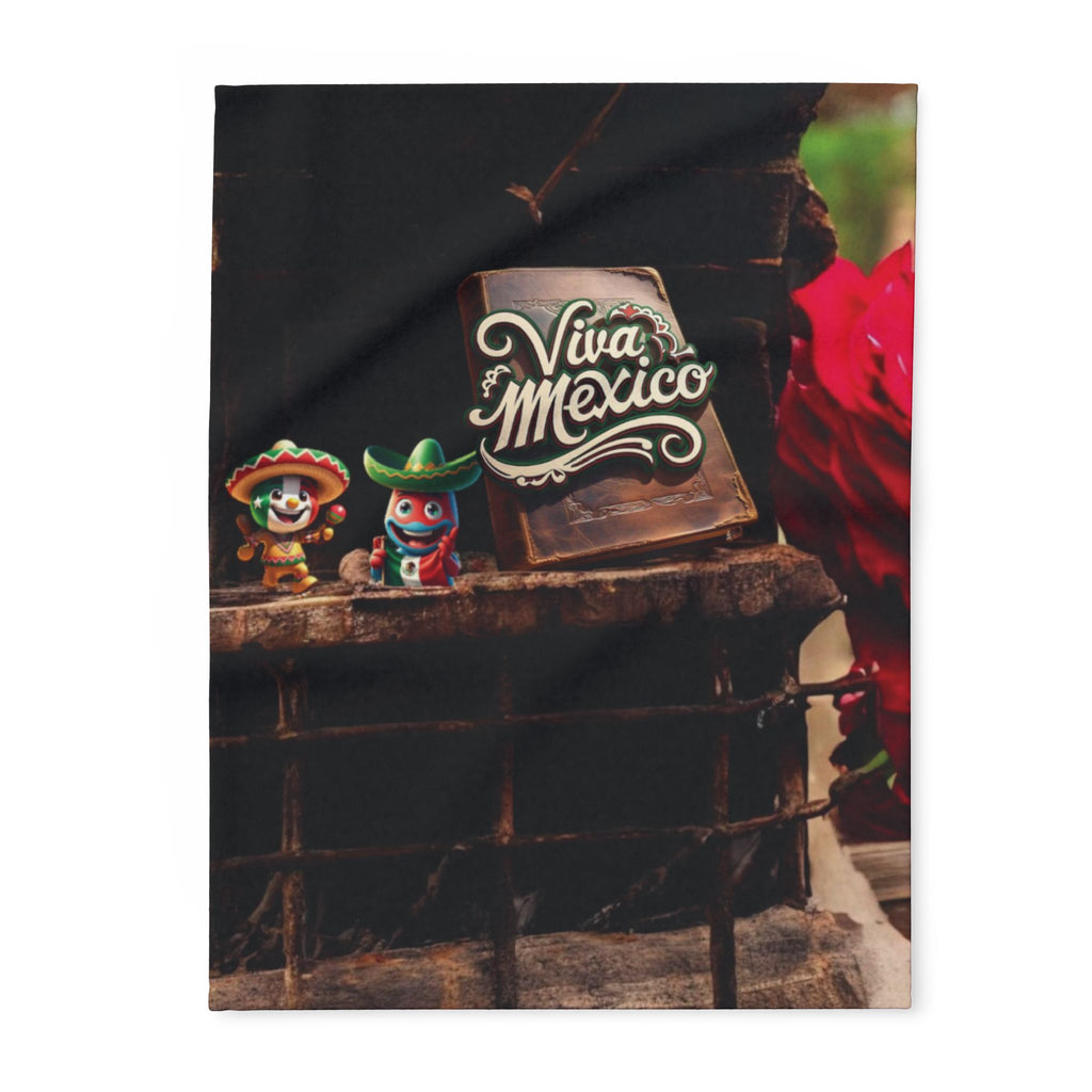 Manta "Viva México" — Diseño Folklórico y Detalles Vintage