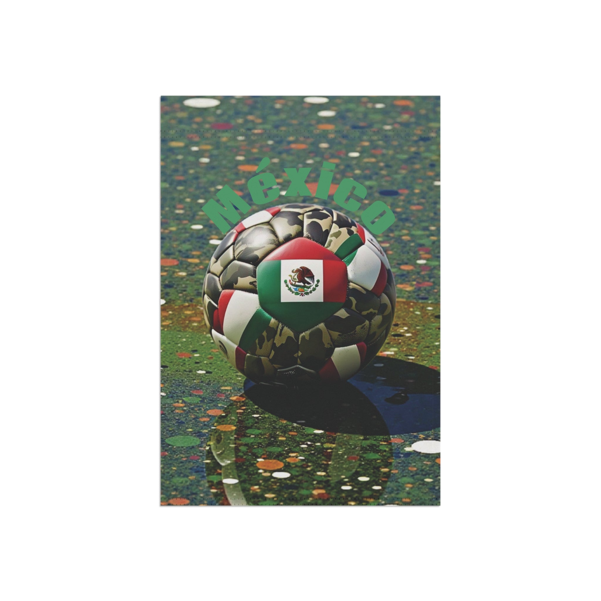 Mexico Soccer Ball Garden Flag — Patriotic Football Garden & House Banner